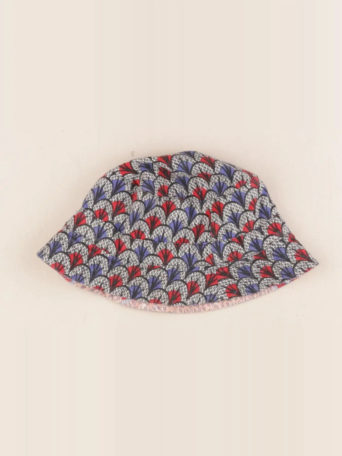 Monoprix - chapeau réversible bleu, rose - 3/6 ans