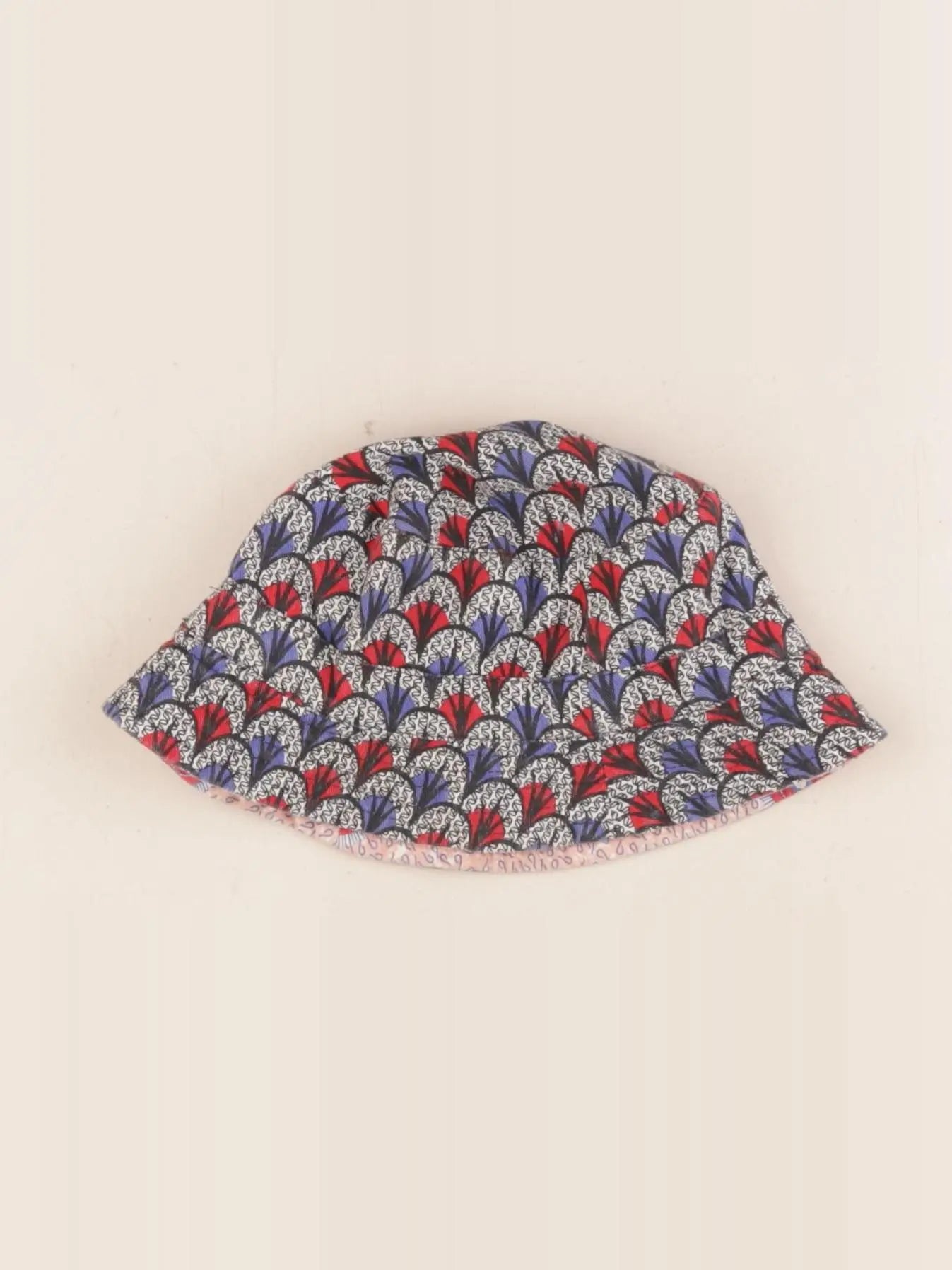 Monoprix - chapeau réversible bleu, rose - 3/6 ans