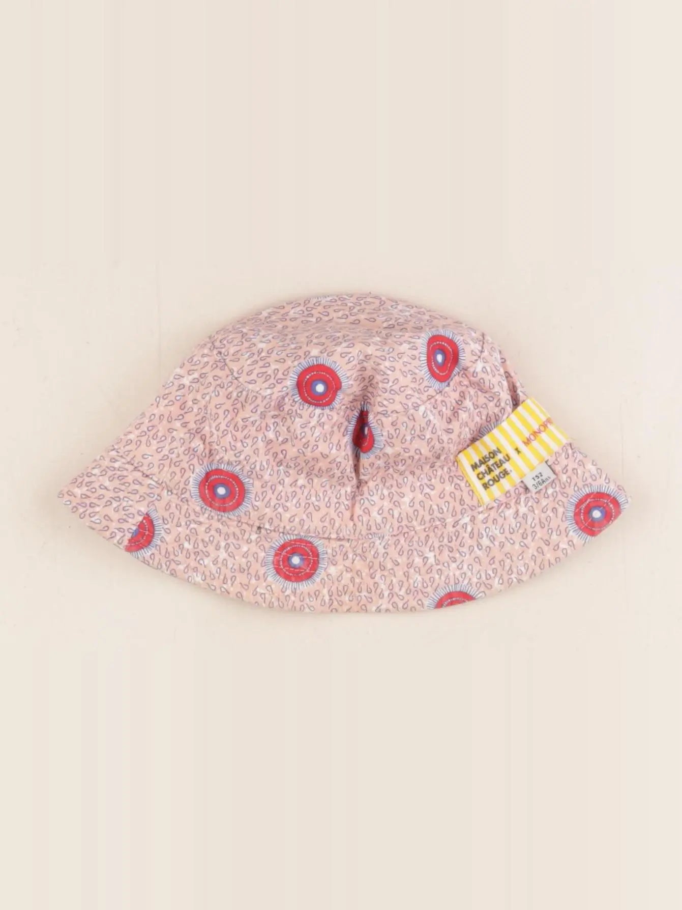 Monoprix - chapeau réversible bleu, rose - 3/6 ans
