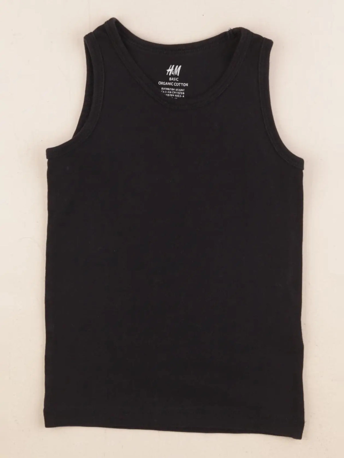H&M - débardeur noir - 2/4 ans