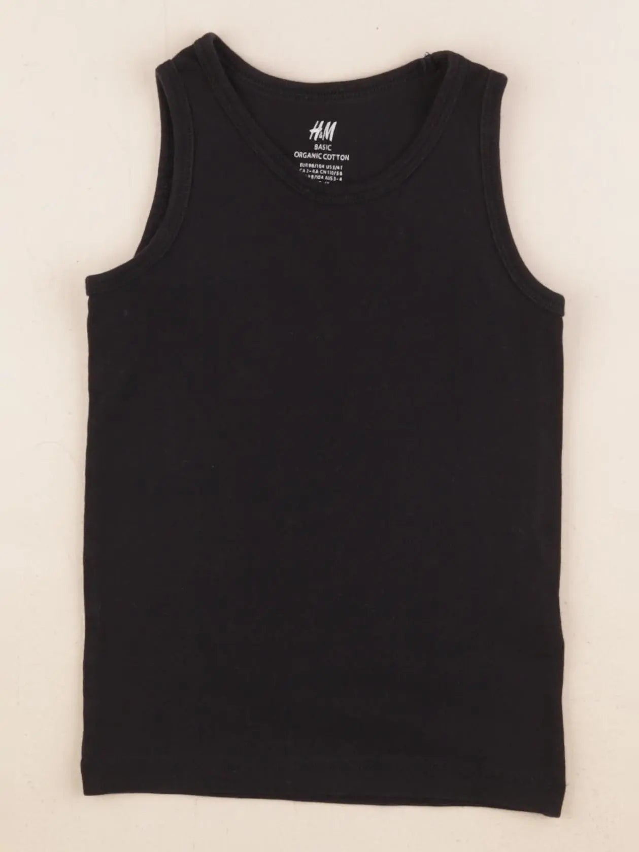 H&M - débardeur noir - 2/4 ans