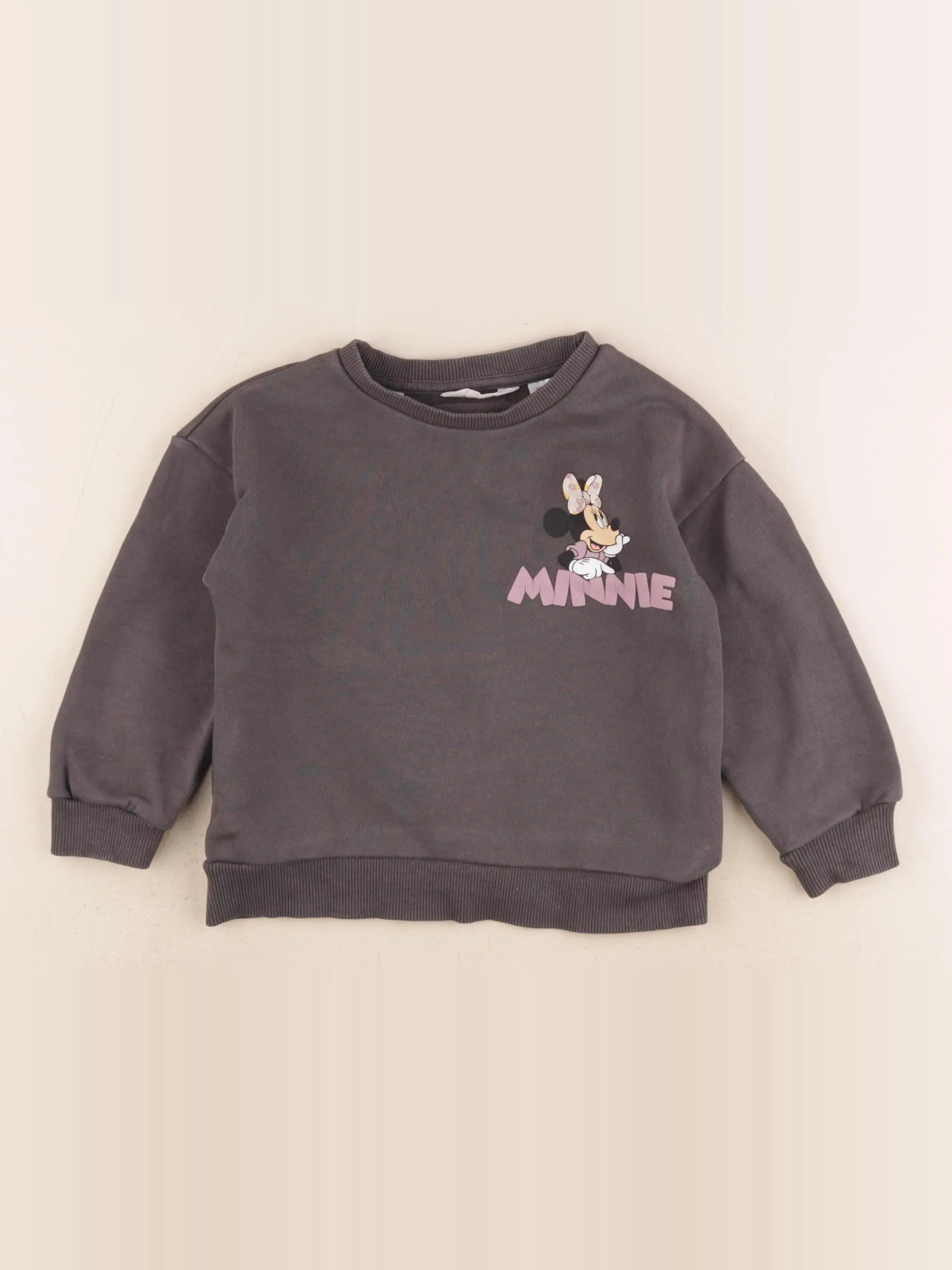 Mango - sweat imprimé au dos gris - 2/3 ans