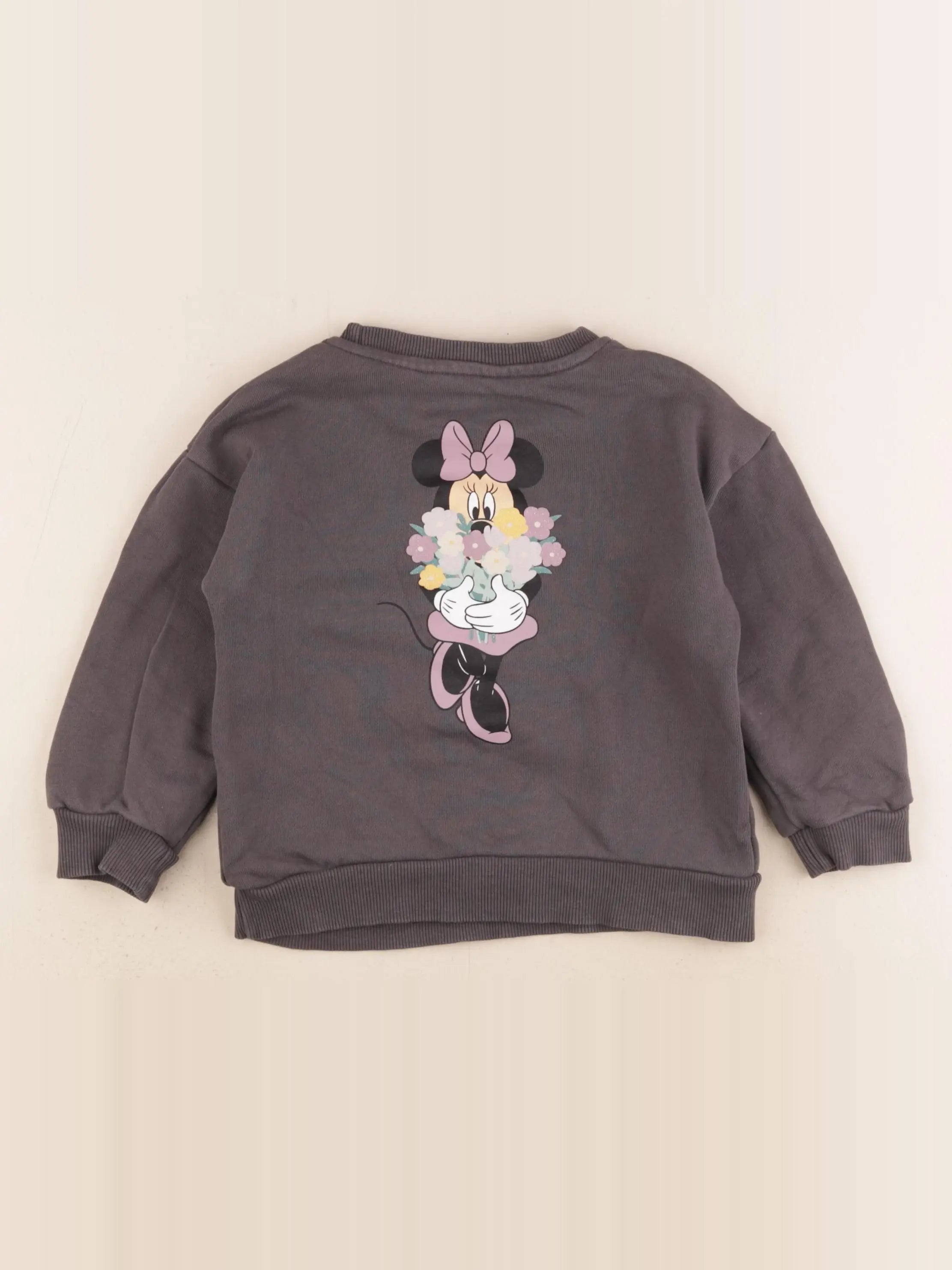 Mango - sweat imprimé au dos gris - 2/3 ans