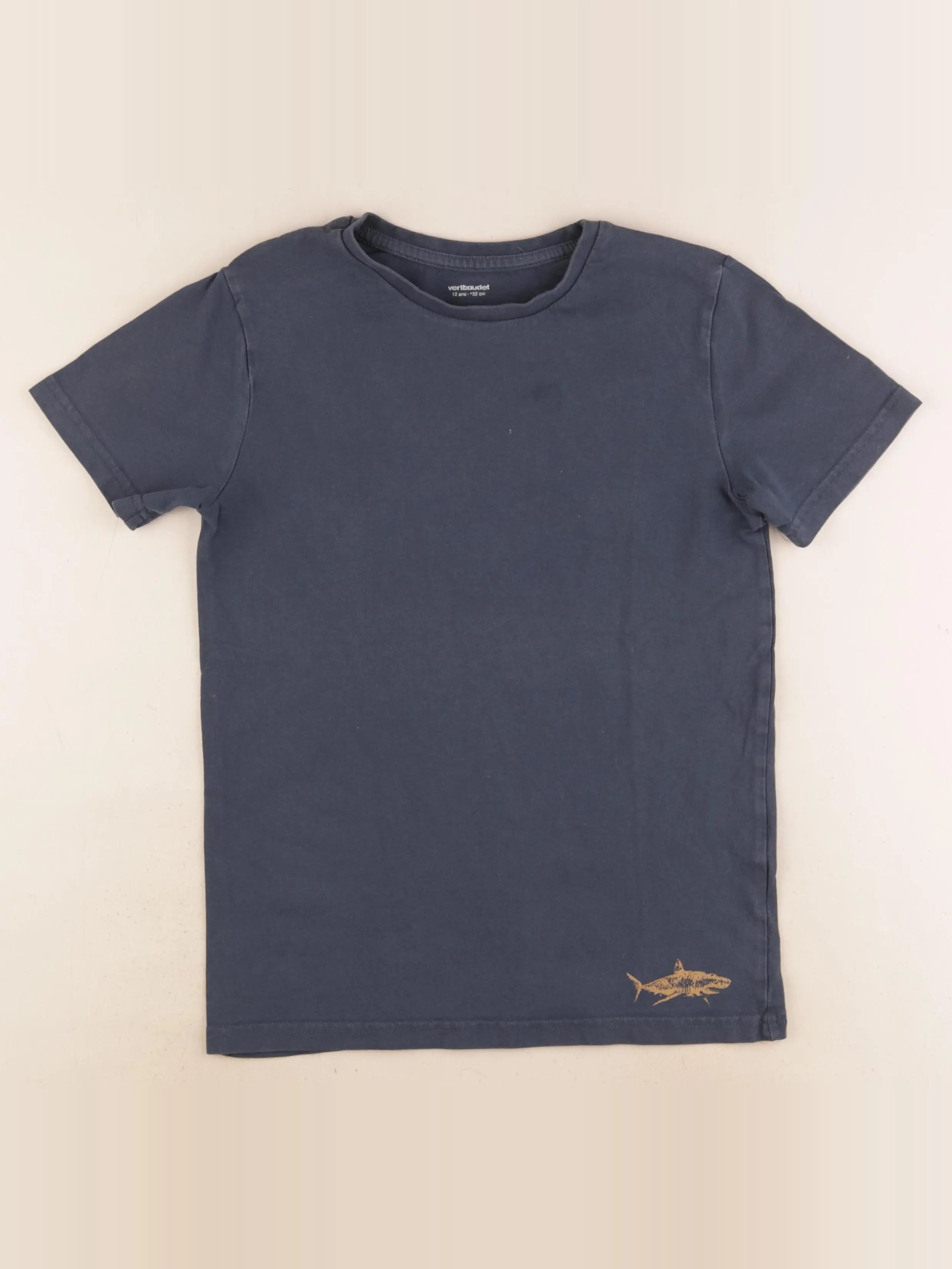 Vertbaudet - tee-shirt bleu - 12 ans