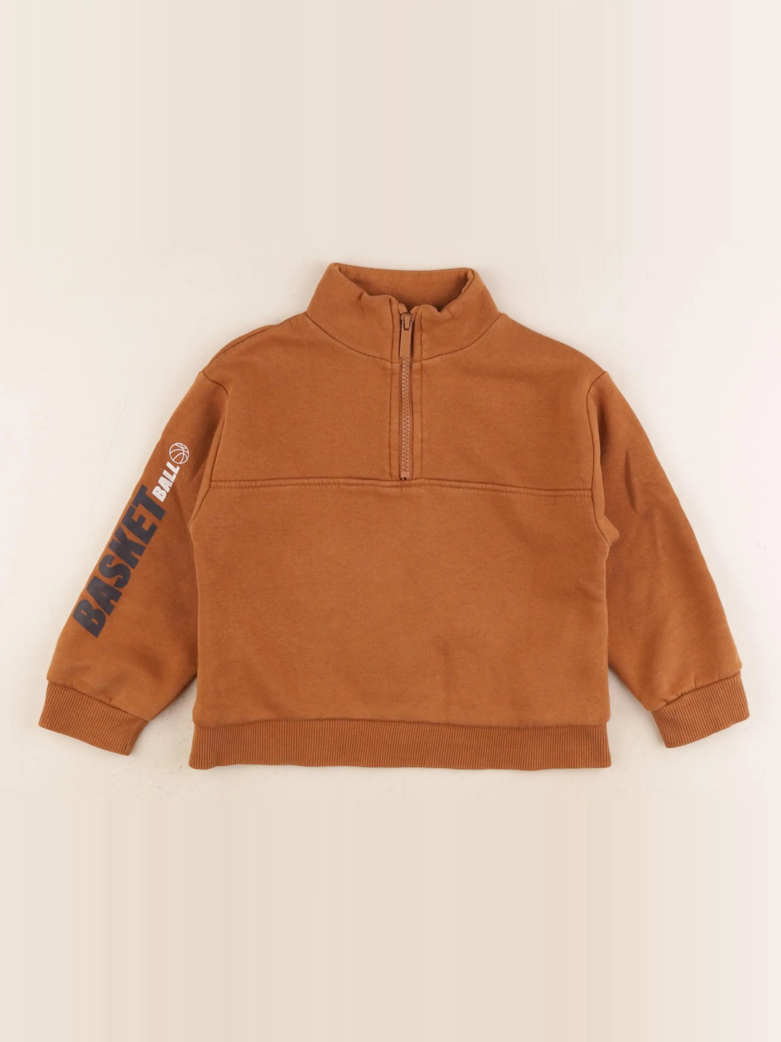 Vertbaudet - sweat marron - 5 ans
