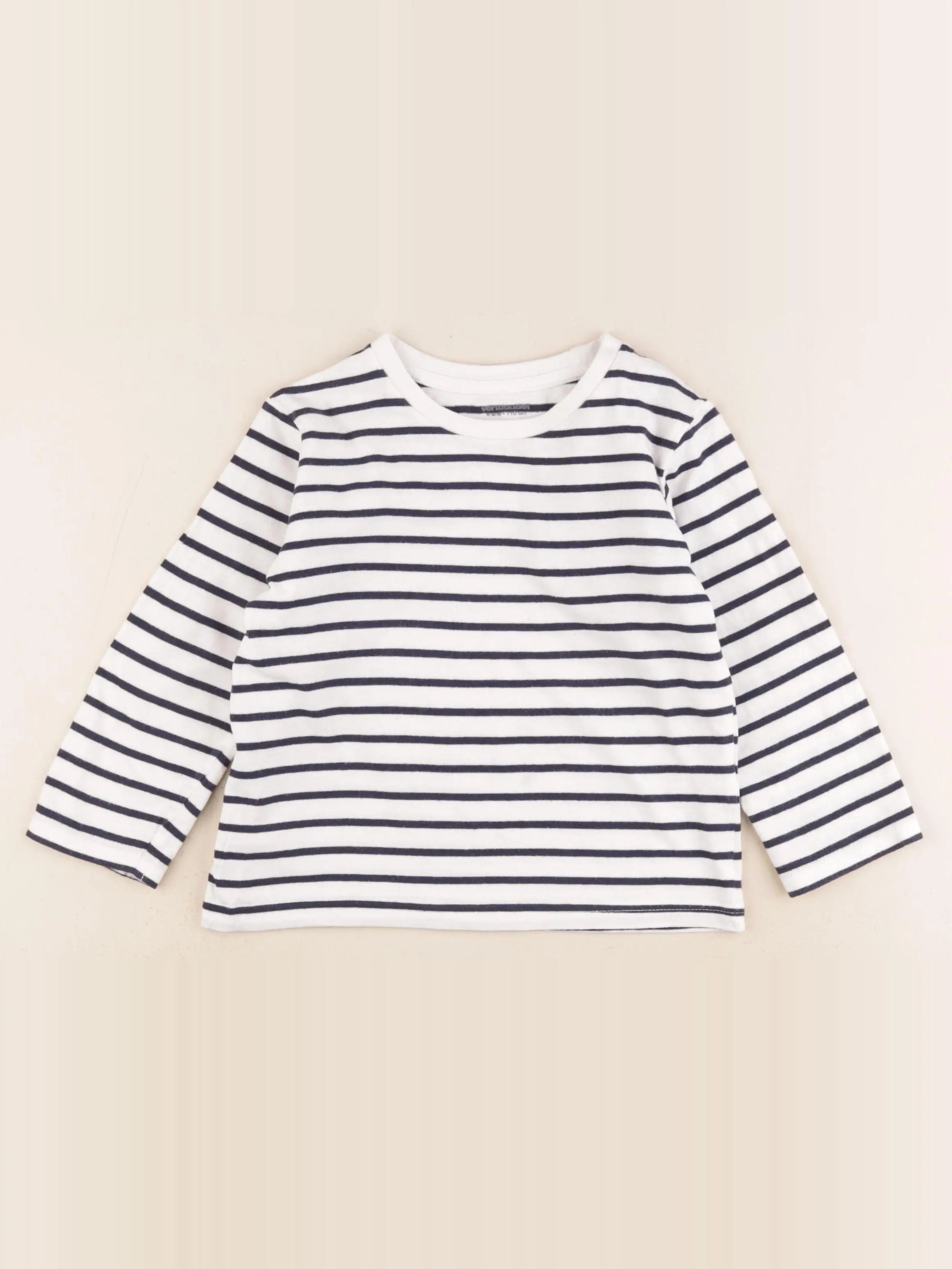 Vertbaudet - tee-shirt bleu, blanc - 5 ans
