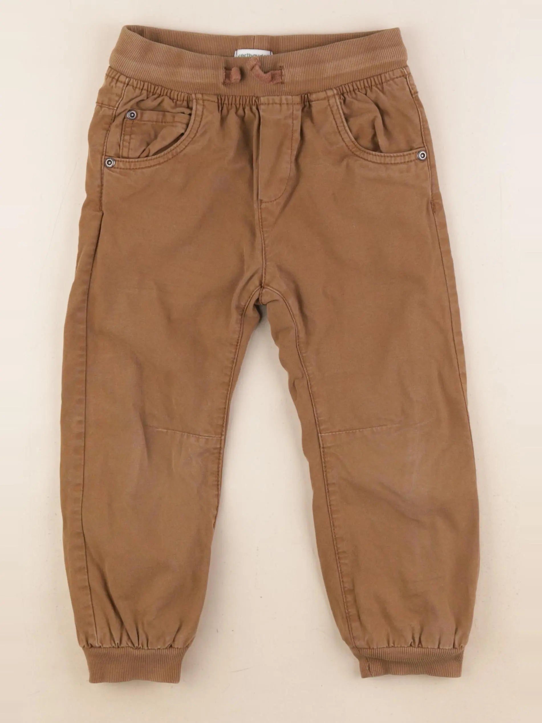 Vertbaudet - pantalon doublé marron - 5 ans