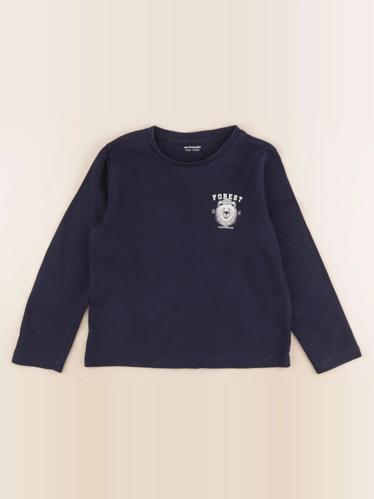 Vertbaudet - tee-shirt bleu - 5 ans