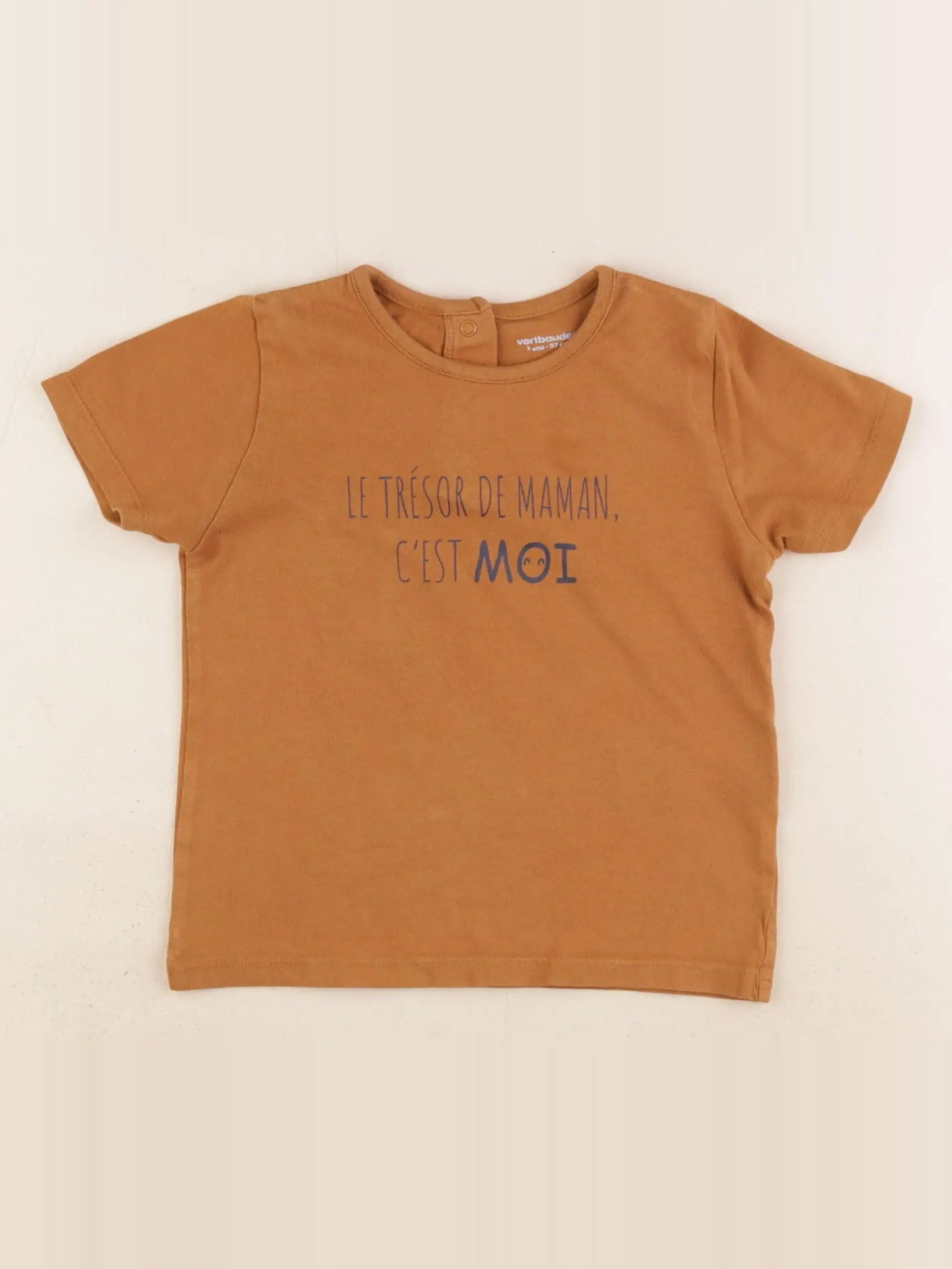Vertbaudet - tee-shirt marron - 3 ans