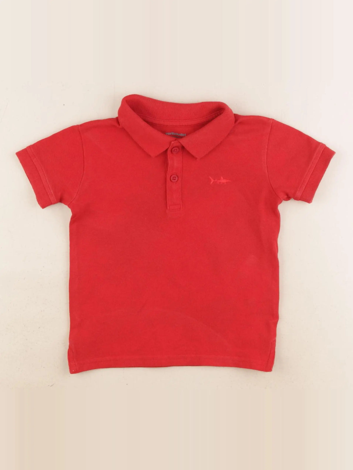 Vertbaudet - polo rouge - 3 ans