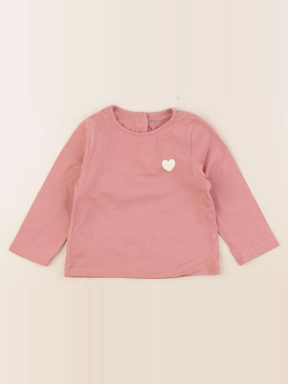 Vertbaudet - tee-shirt rose - 12 mois