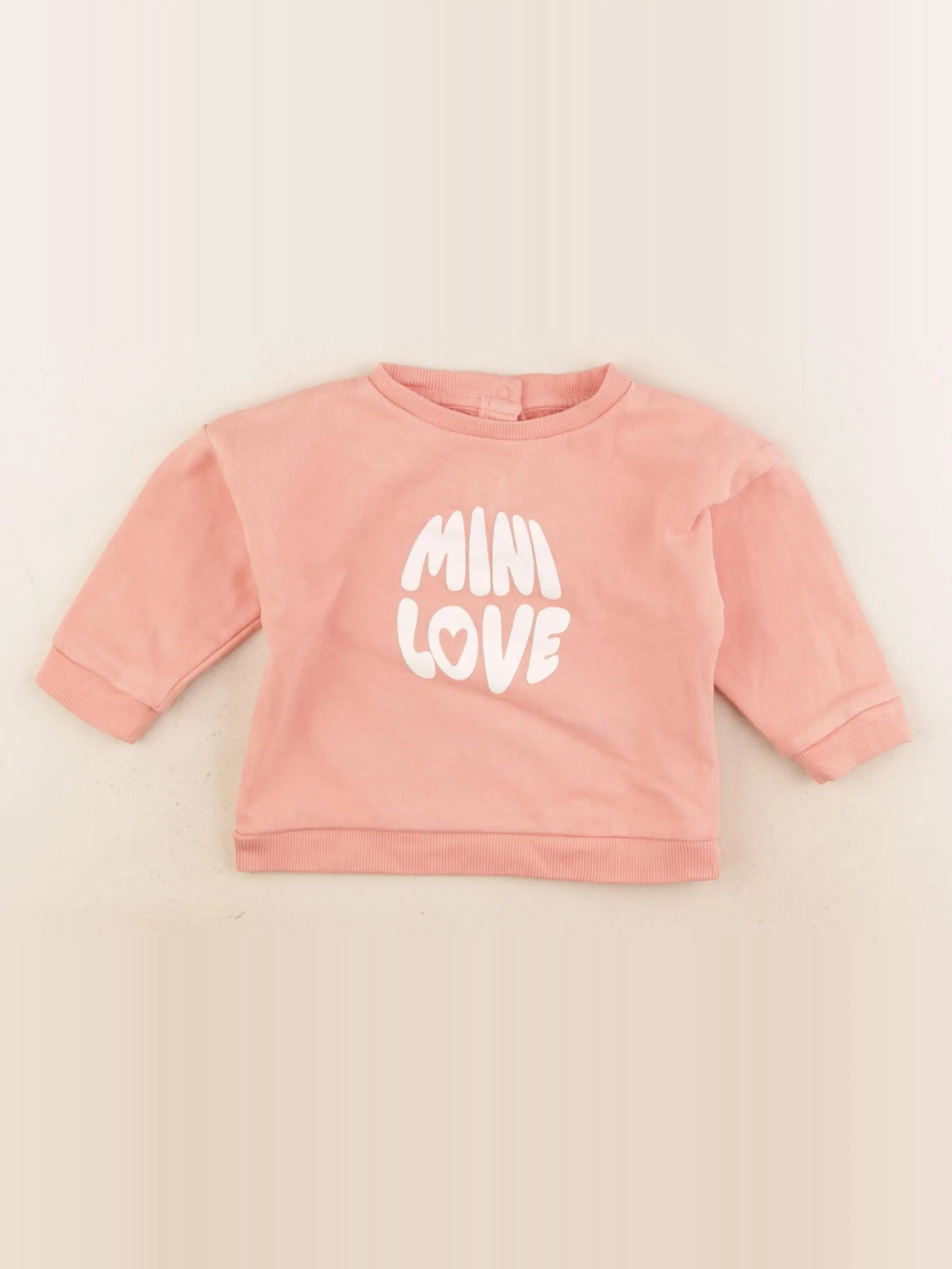 Vertbaudet - sweat orange - 12 mois
