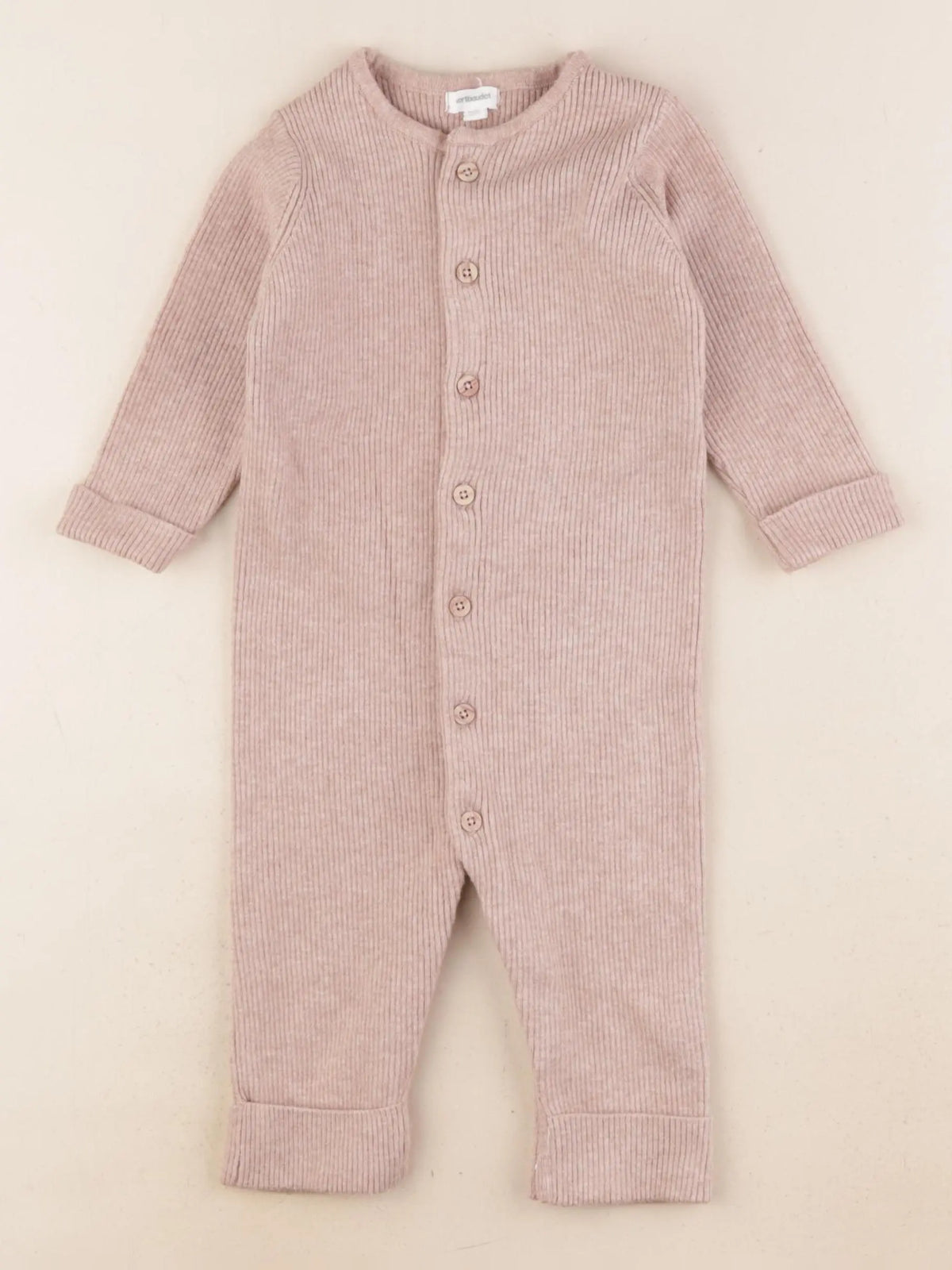 Vertbaudet - combinaison beige - 12 mois