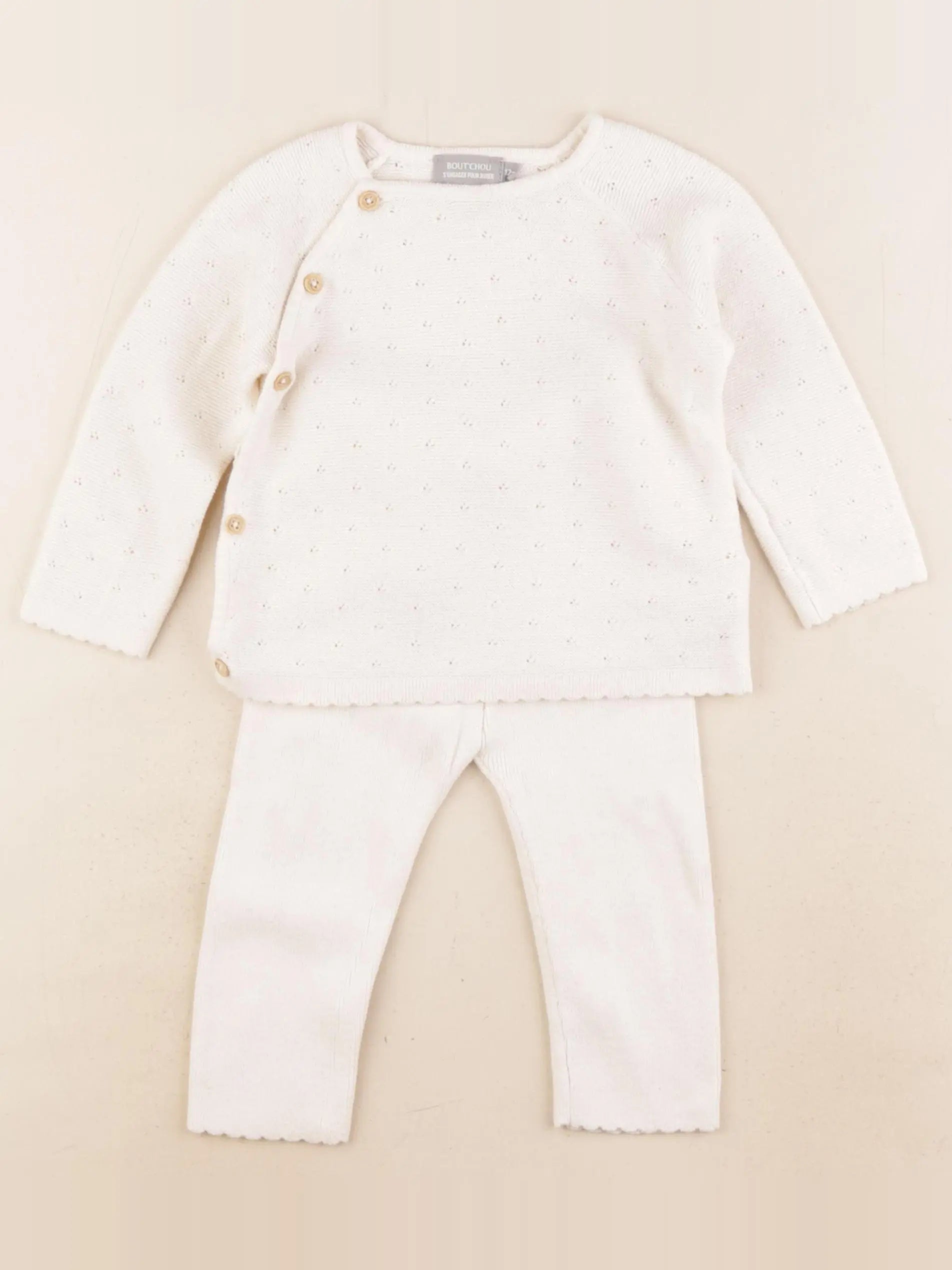 Boutchou - ensemble beige - 12 mois