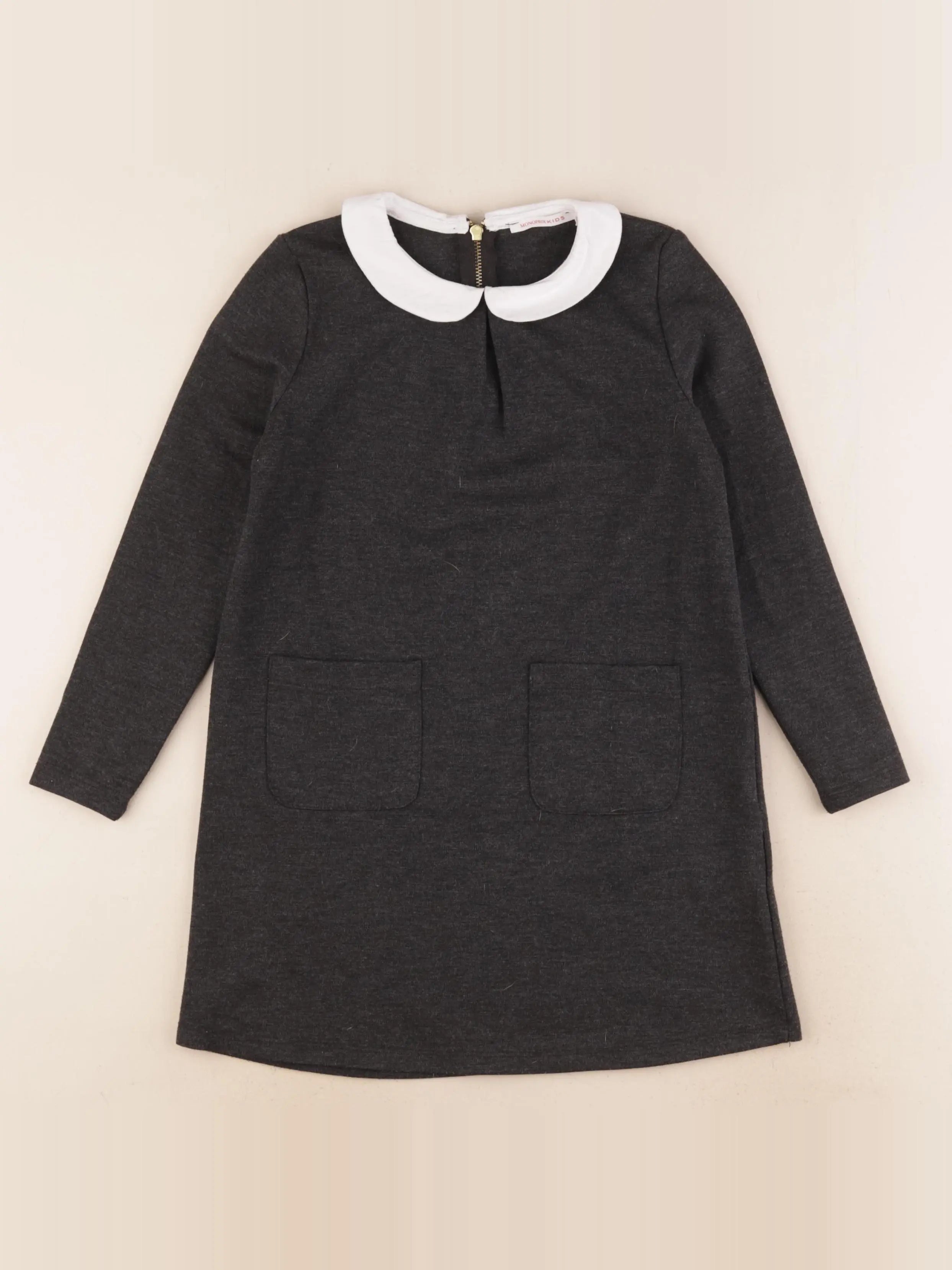 Monoprix - robe gris - 8 ans