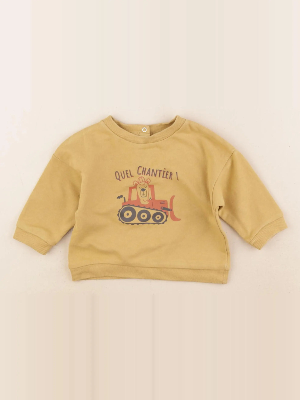 Vertbaudet - sweat marron - 6 mois