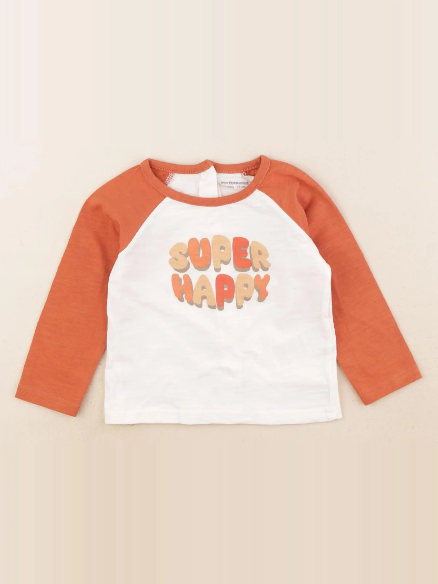 Vertbaudet - tee-shirt multicolore - 9 mois