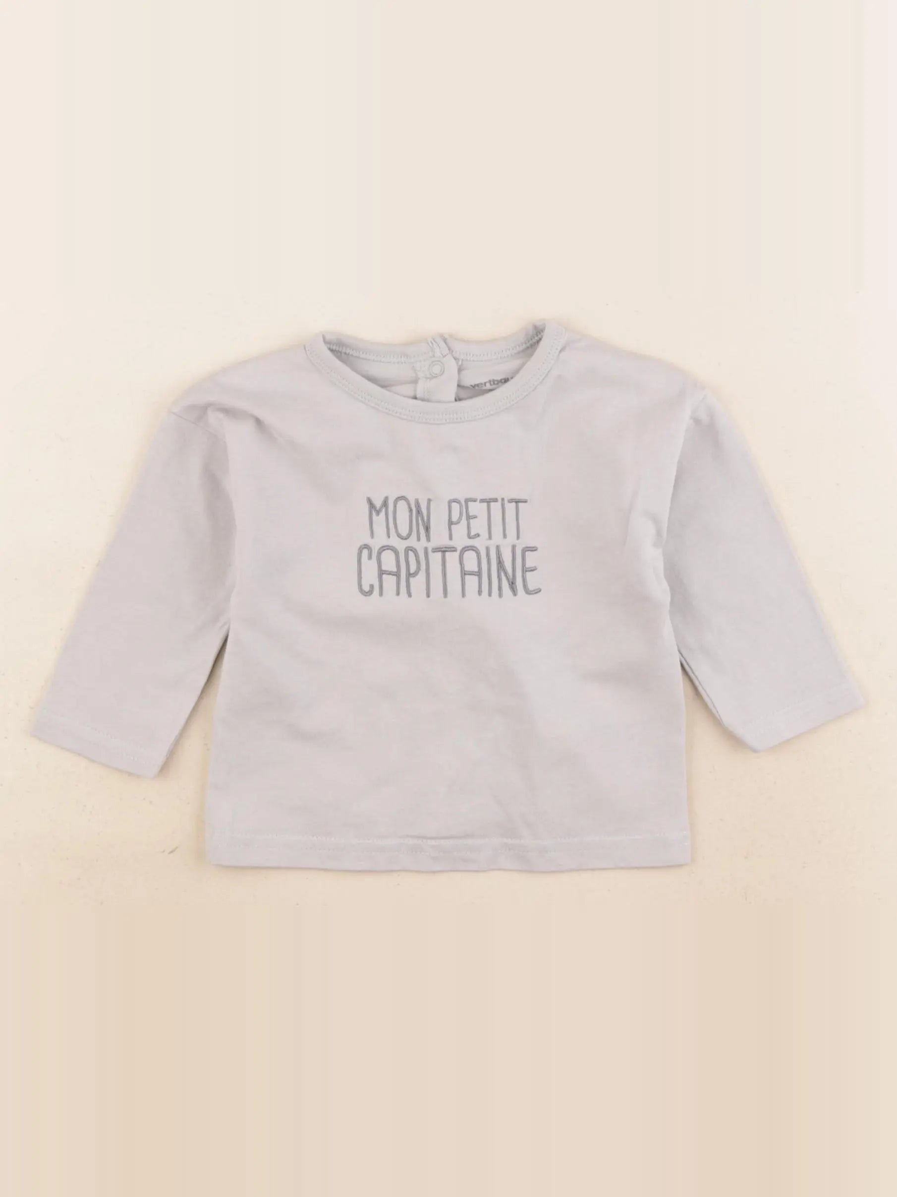 Vertbaudet - tee-shirt bleu - 6 mois