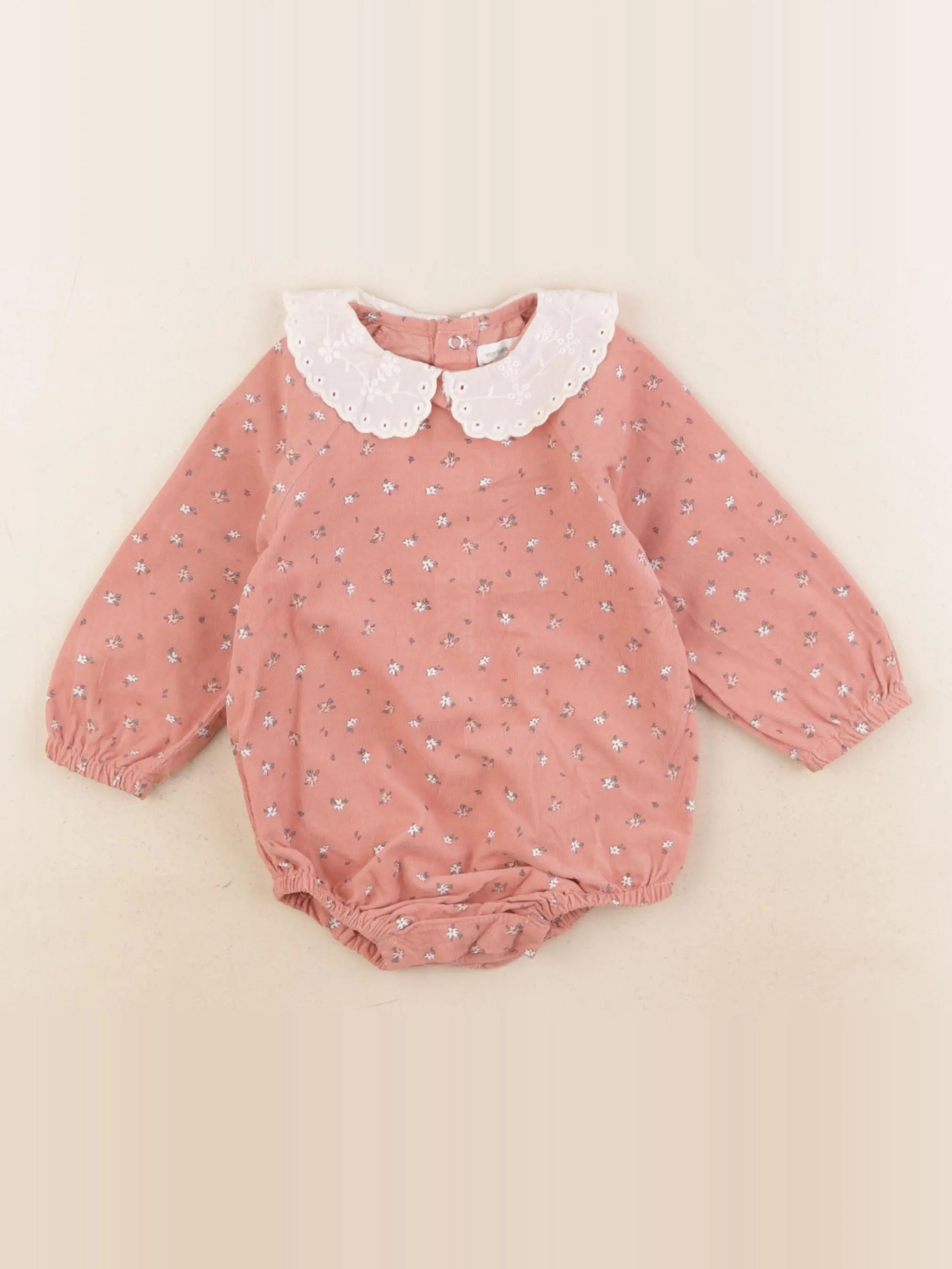 Vertbaudet - combinaison rose - 9 mois
