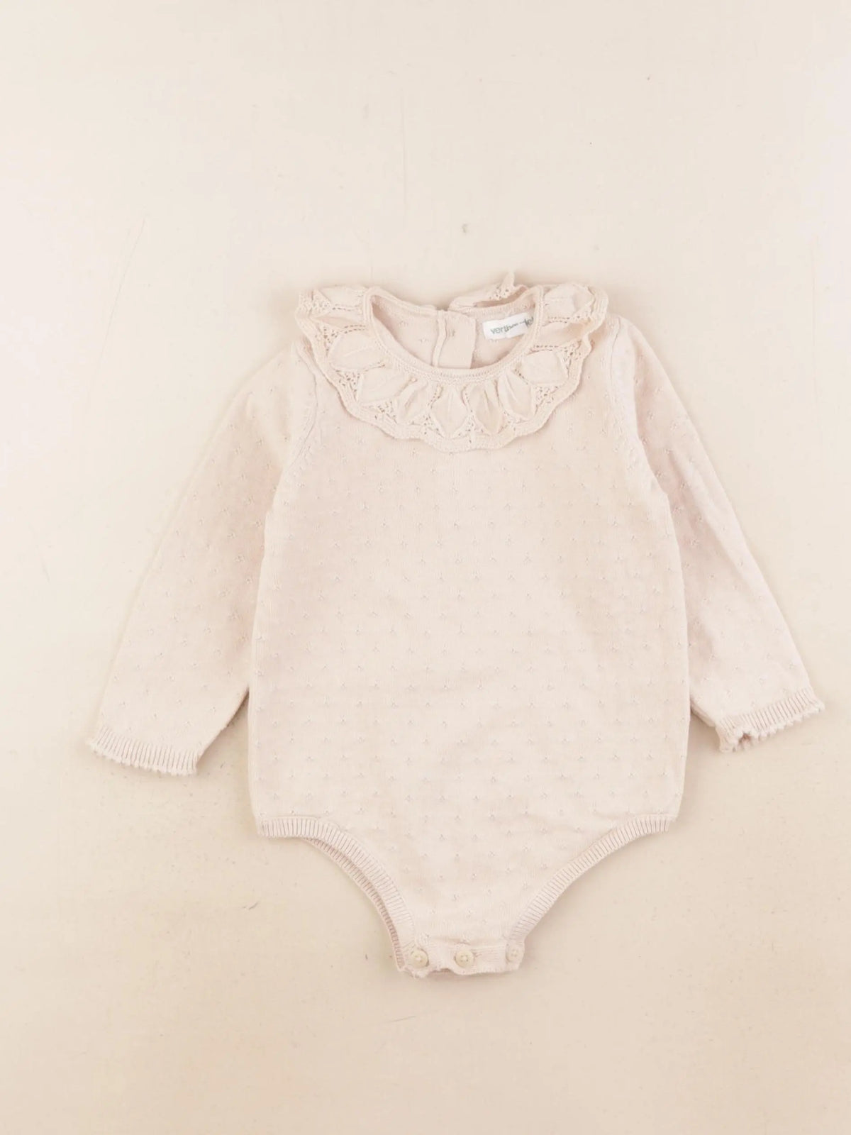Vertbaudet - combinaison beige - 12 mois