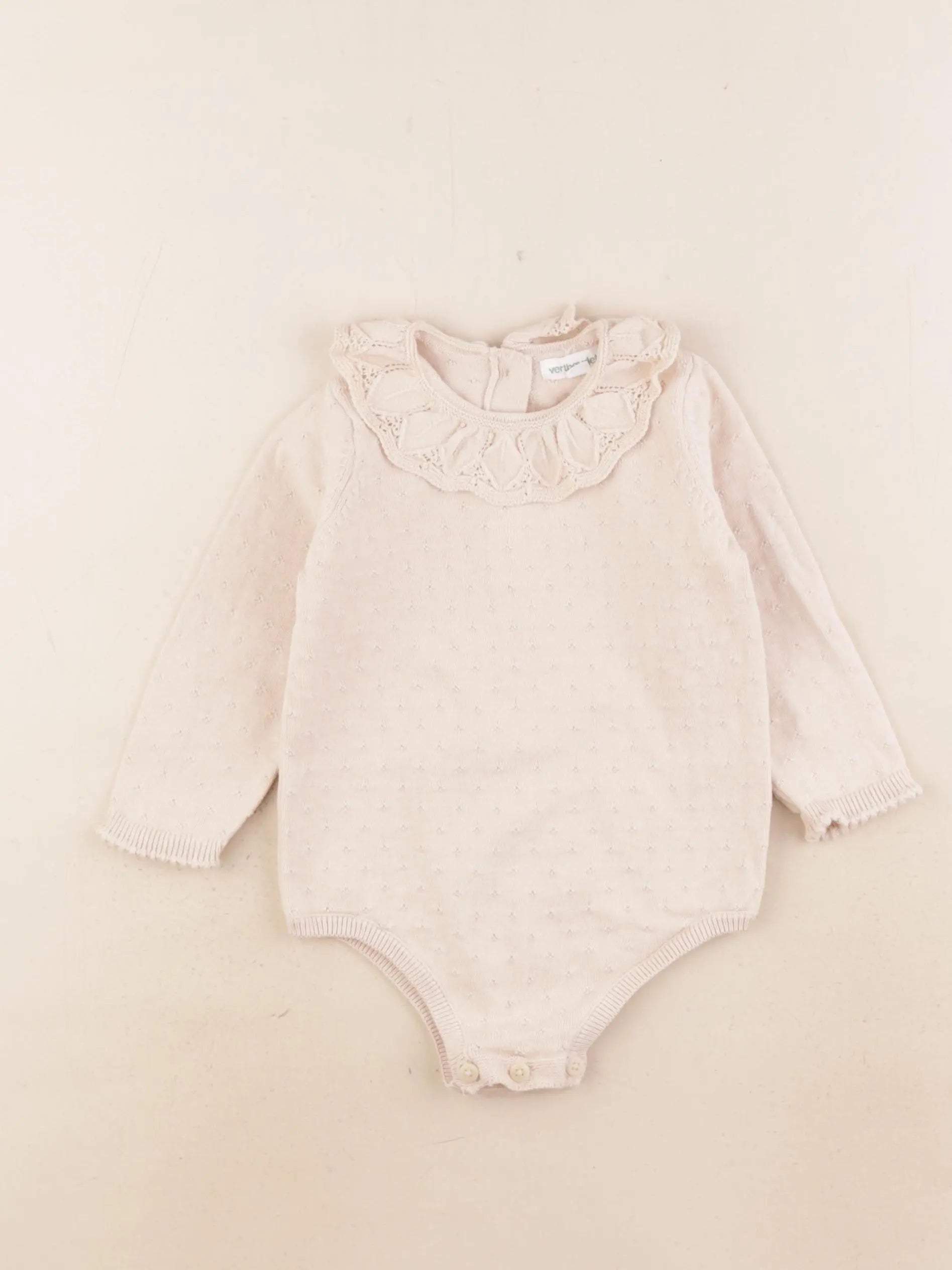 Vertbaudet - combinaison beige - 12 mois