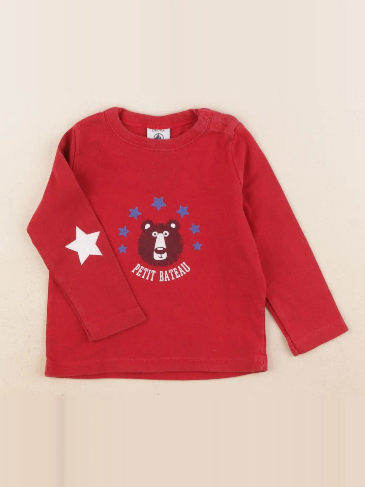 Petit Bateau - maillot de corps rouge - 12 mois