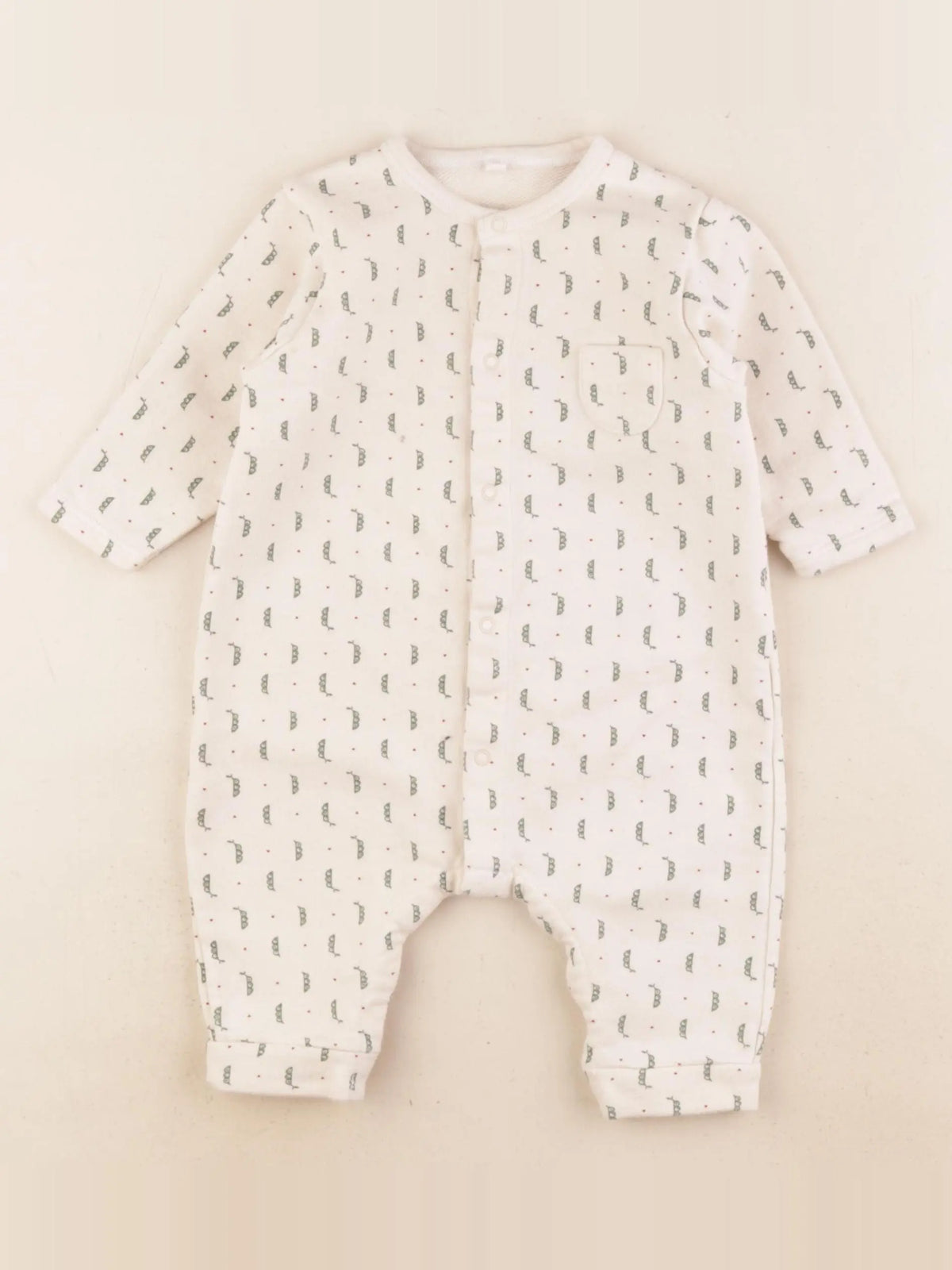 Petit Bateau - pyjama coton marron - 6 mois