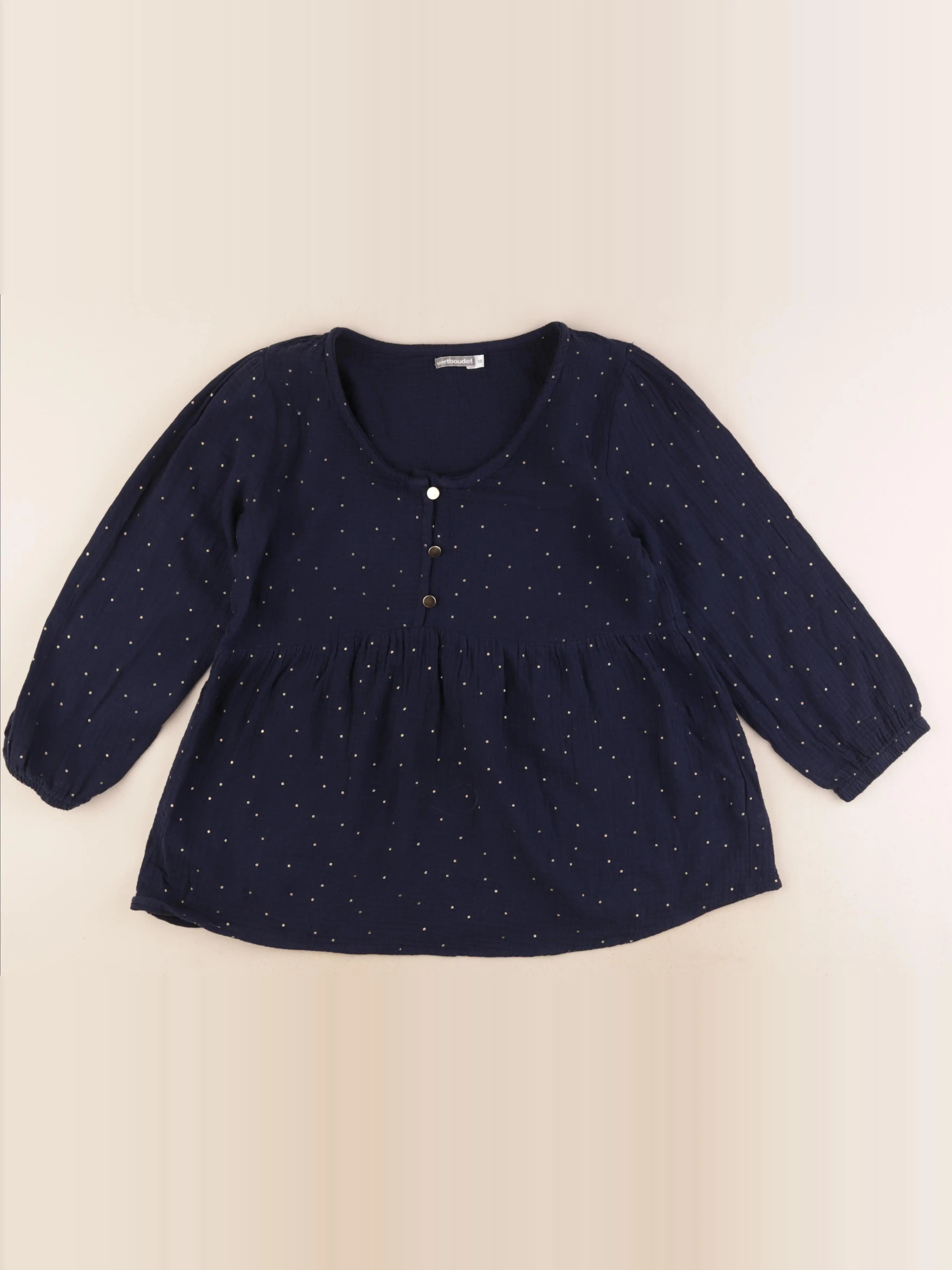 Vertbaudet - blouse grossesse bleu, or - 38