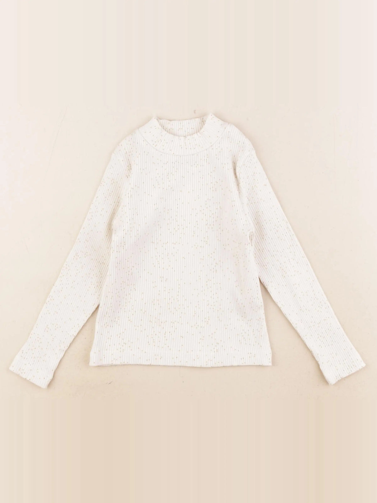 Monoprix - sous-pull beige, or - 3 ans