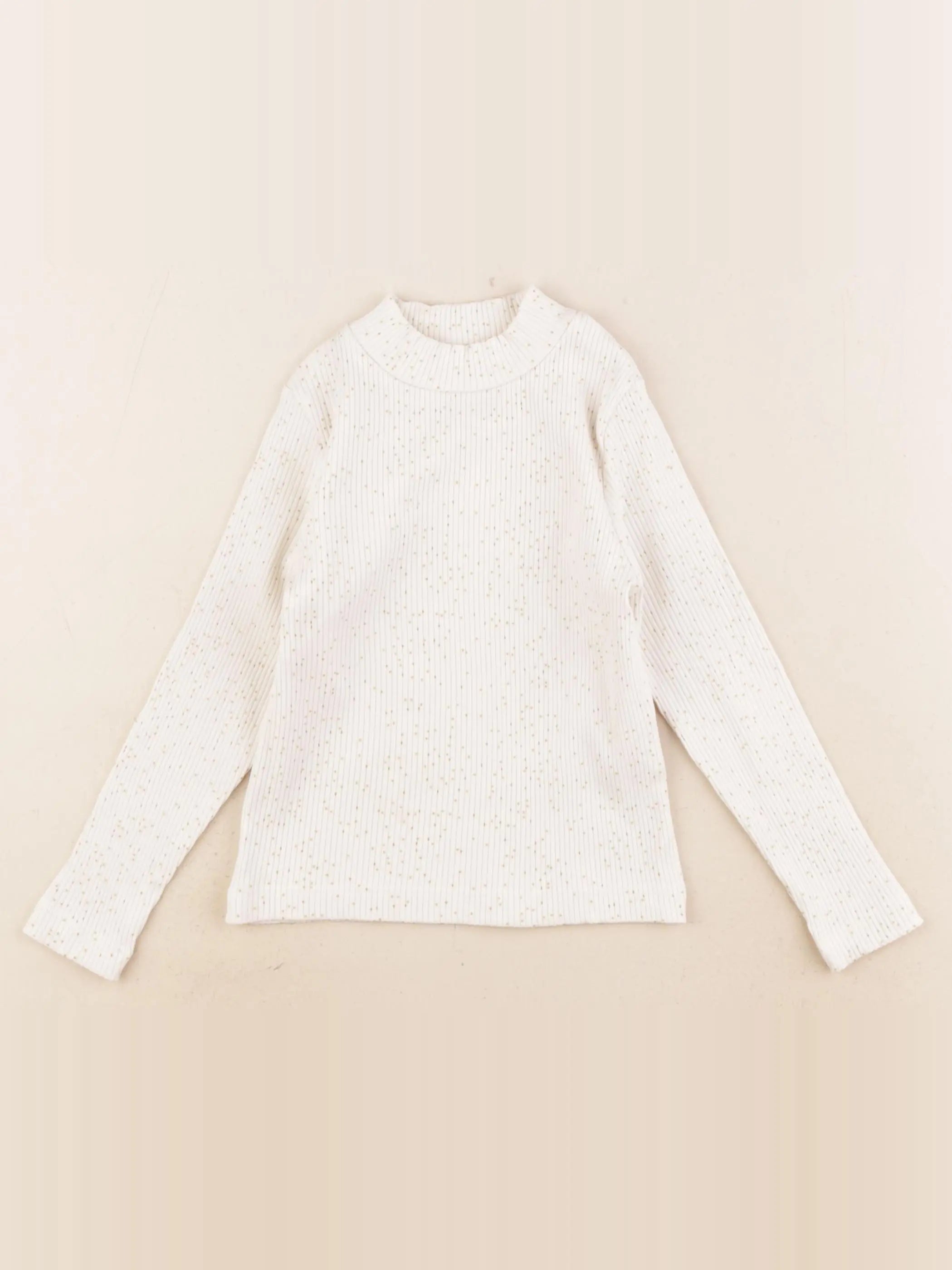 Monoprix - sous-pull beige, or - 3 ans