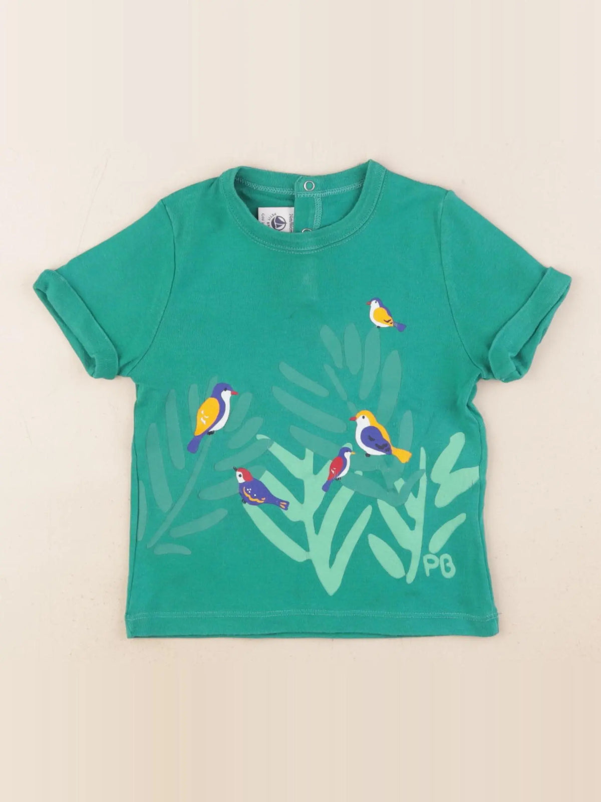 Petit Bateau - tee-shirt vert - 24 mois