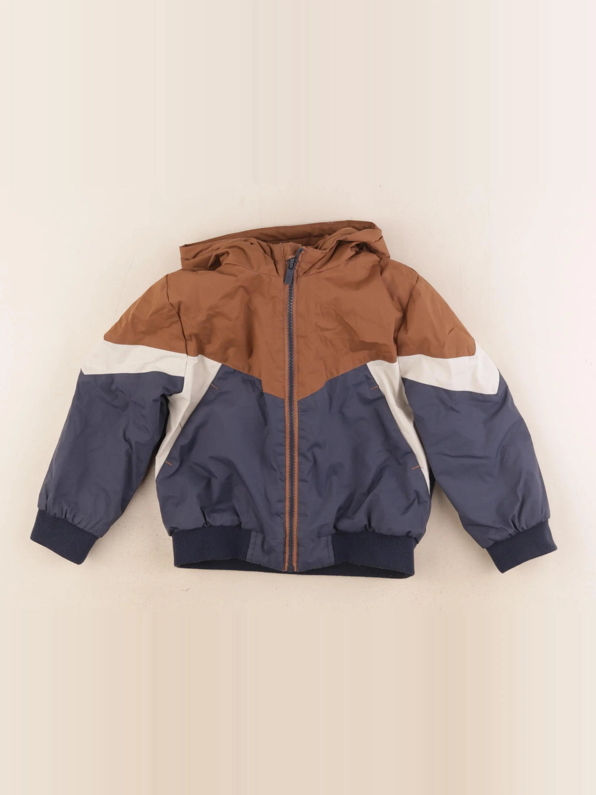 Vertbaudet - imperméable bleu, marron - 4 ans