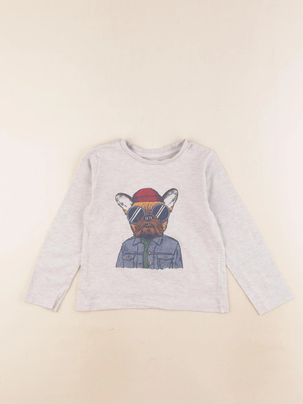Vertbaudet - tee-shirt gris - 4 ans