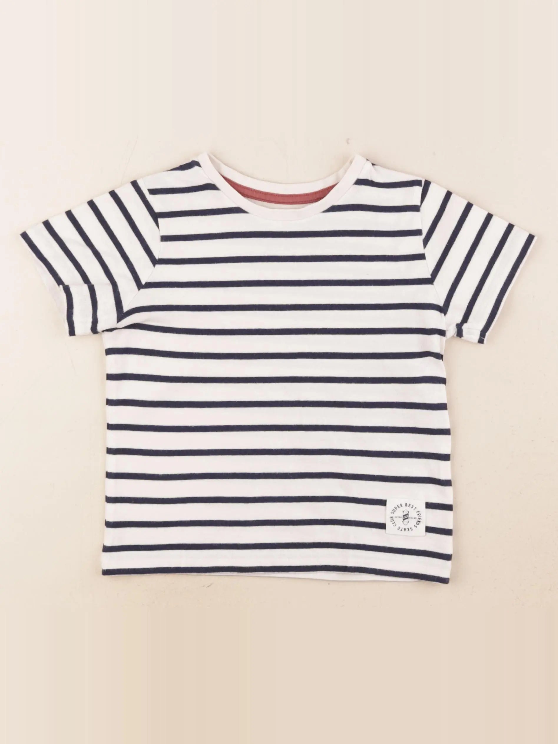 Vertbaudet - tee-shirt bleu, blanc - 4 ans
