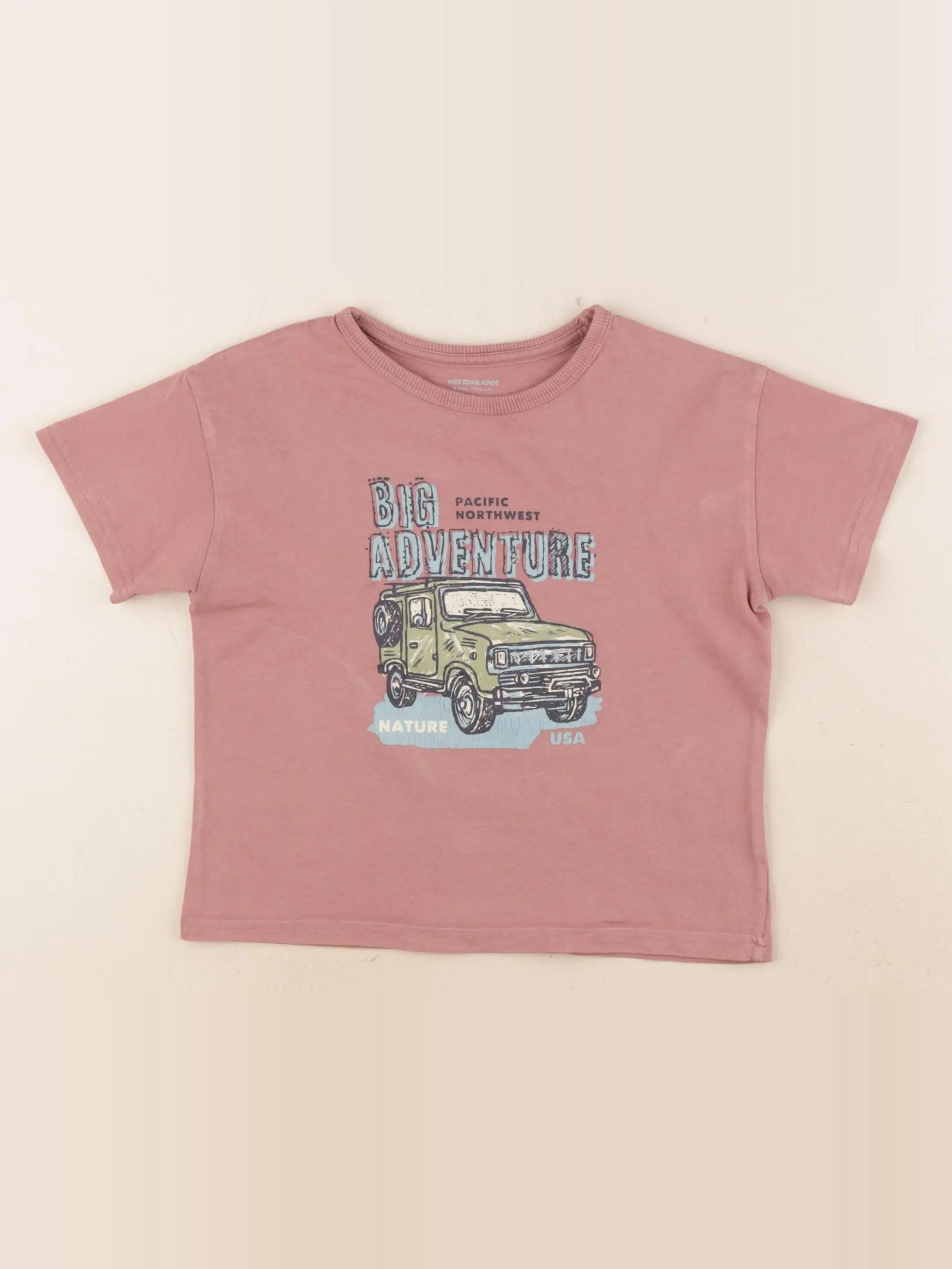 Vertbaudet - tee-shirt rouge - 4 ans
