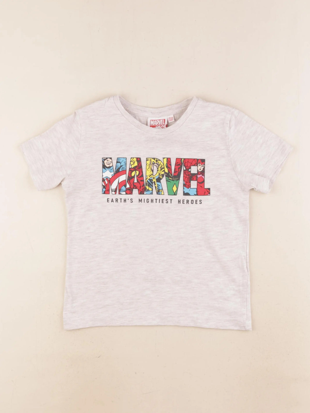 Vertbaudet - tee-shirt imprimé au dos marron - 5 ans