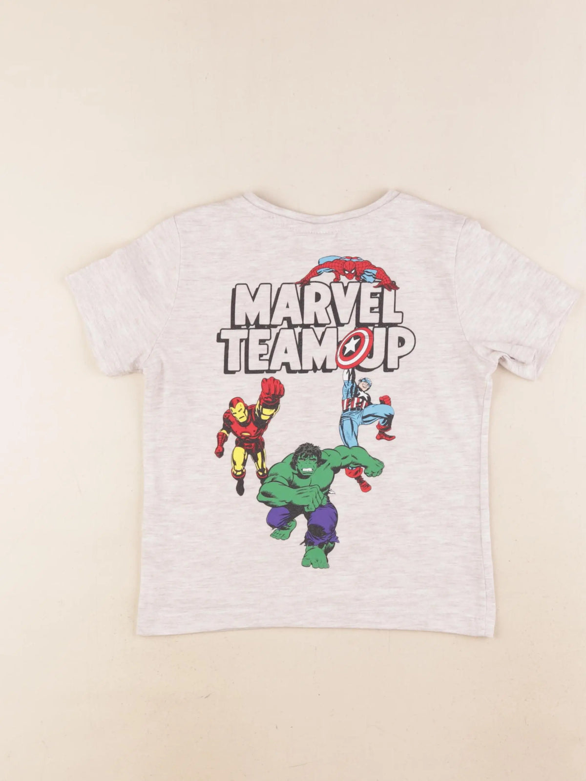 Vertbaudet - tee-shirt imprimé au dos marron - 5 ans