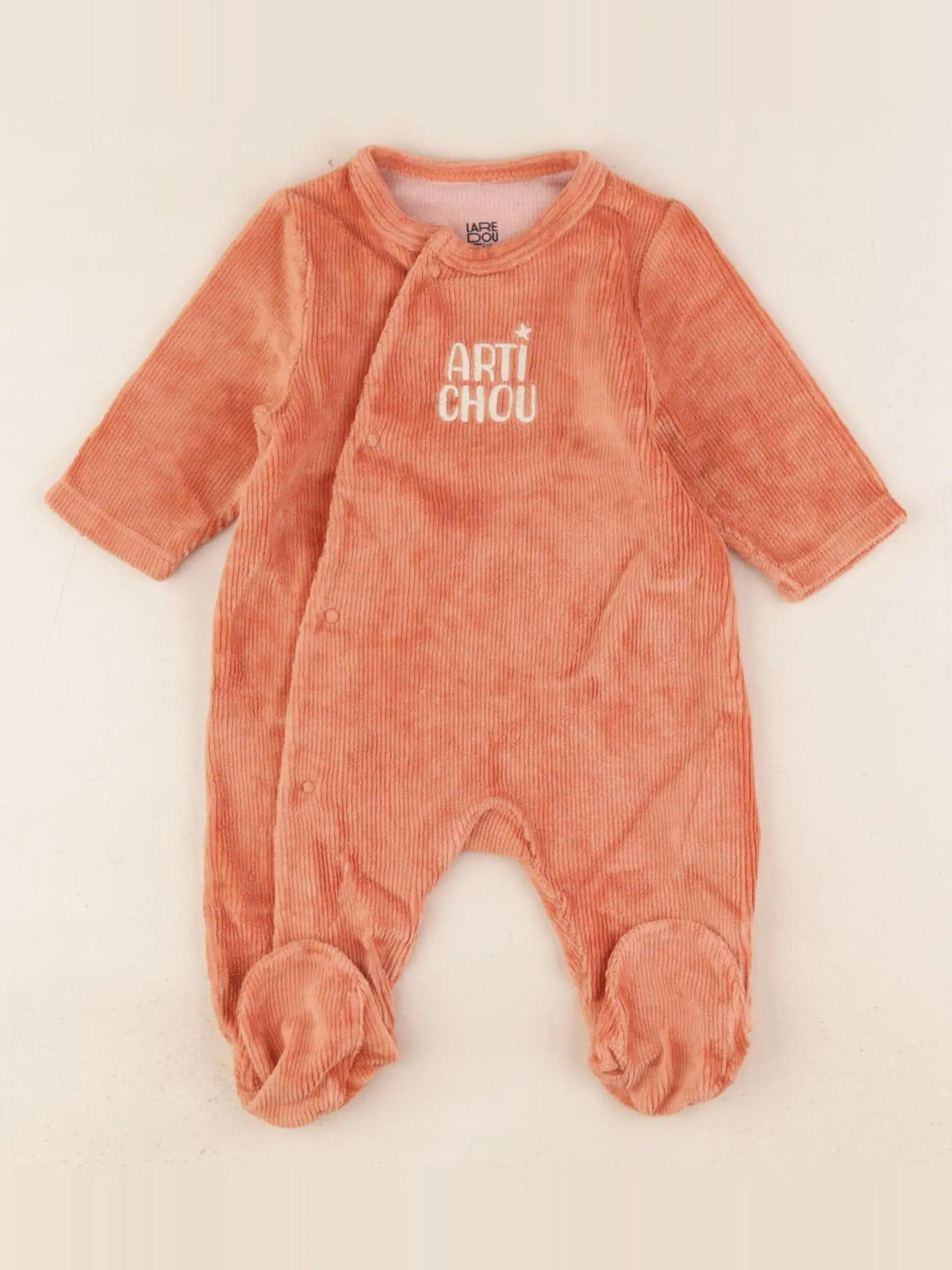 La Redoute - pyjama velours orange - 1 mois