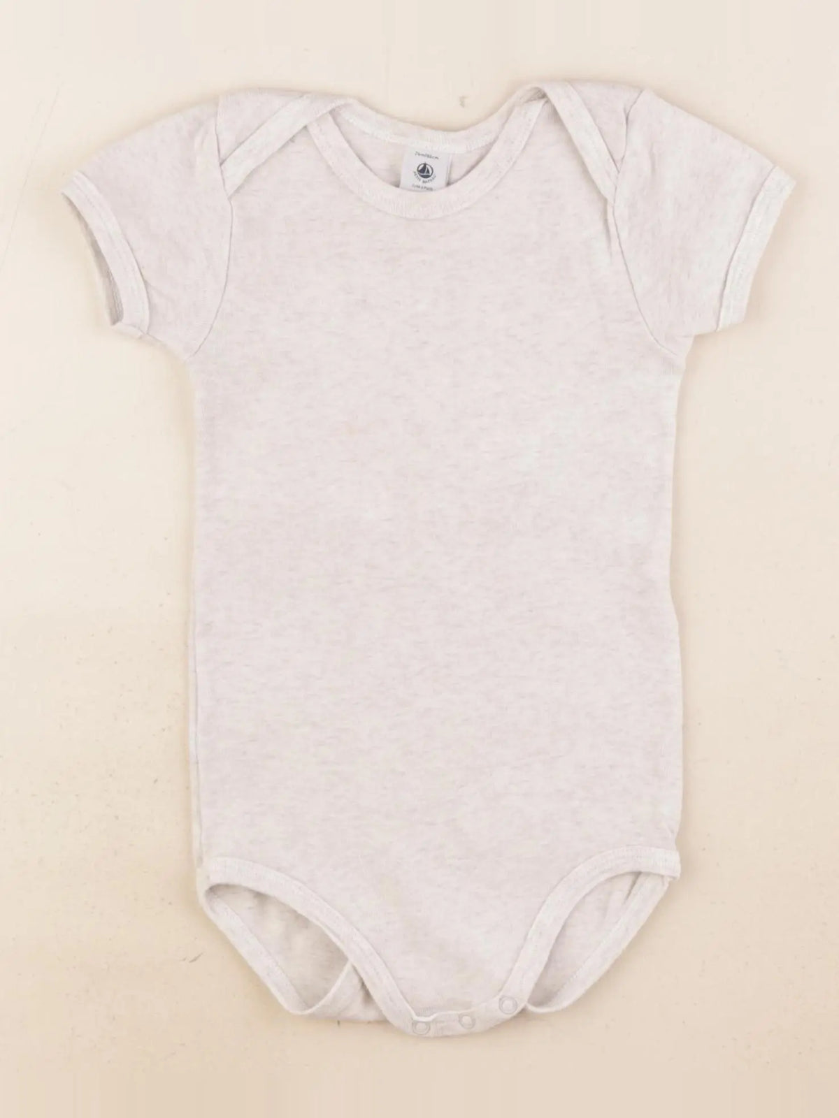 Petit Bateau - body gris - 6 mois