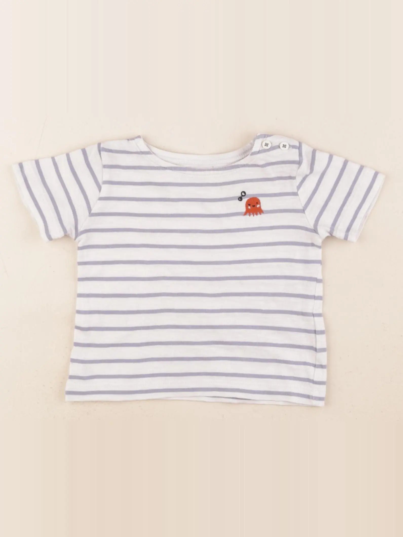 Boutchou - tee-shirt bleu - 6 mois