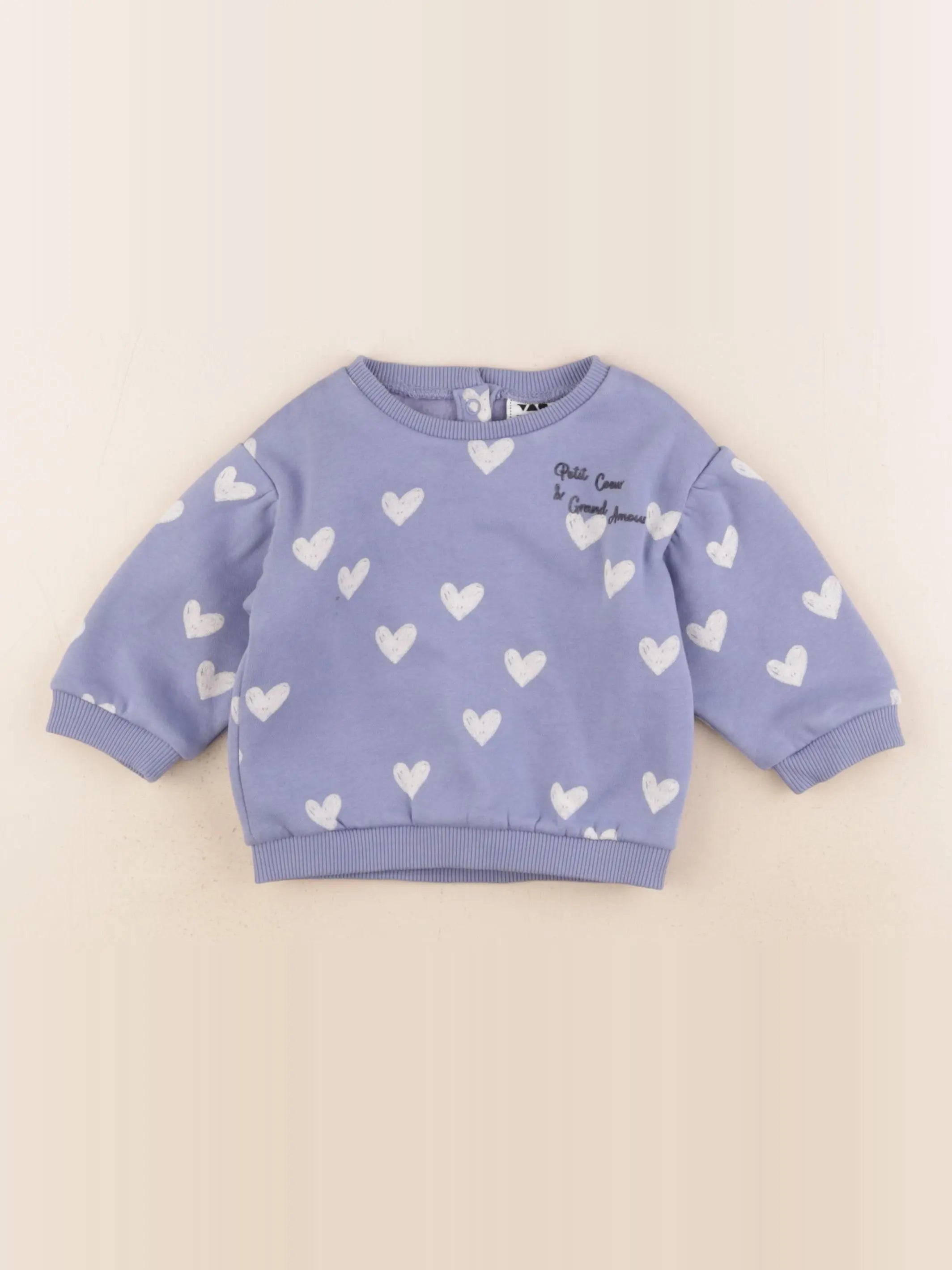 Tape à l'oeil - sweat bleu - 9 mois