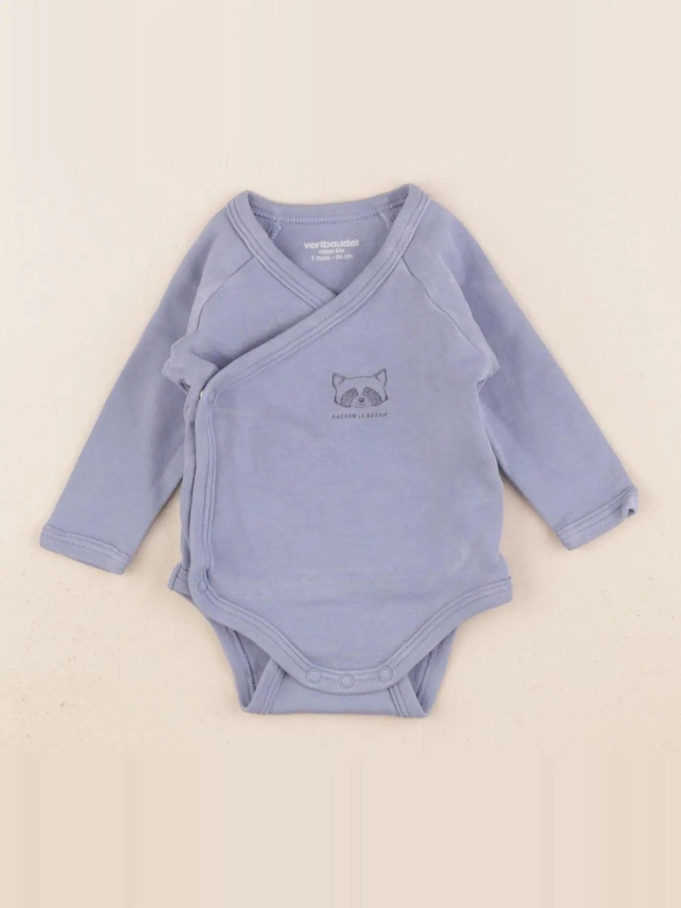 Vertbaudet - body bleu - 1 mois