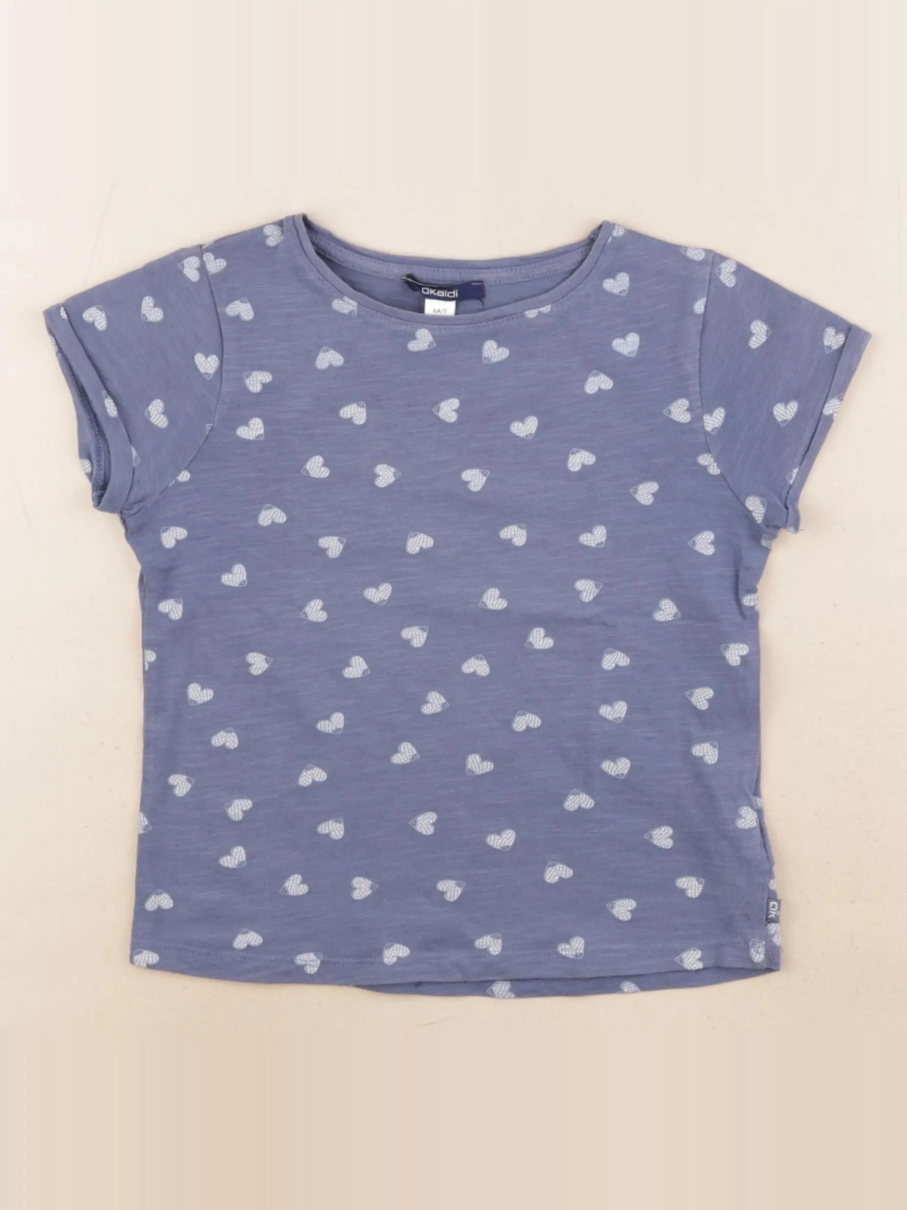 Okaidi - tee-shirt bleu - 6 ans