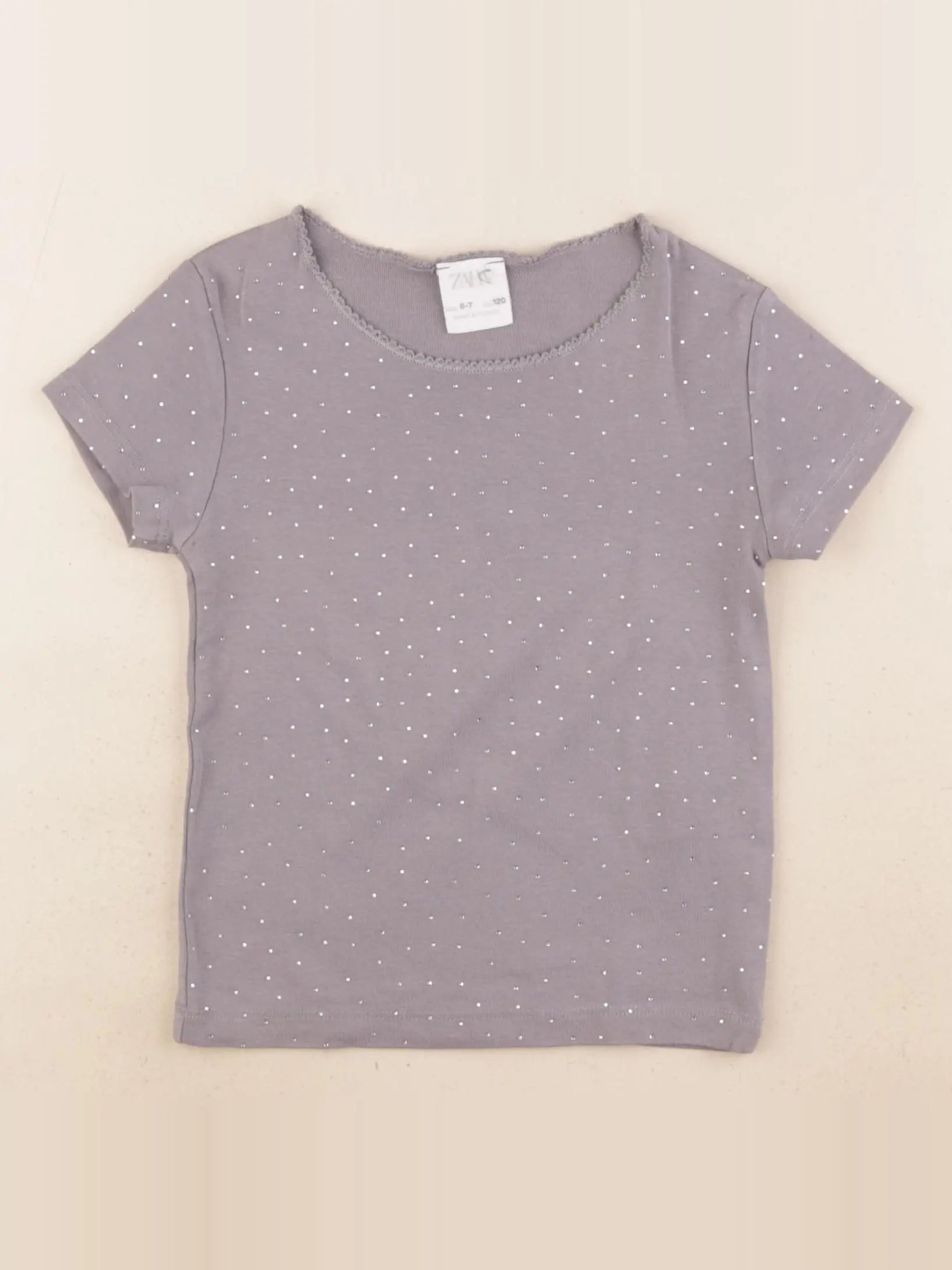 Zara - tee-shirt gris - 6/7 ans