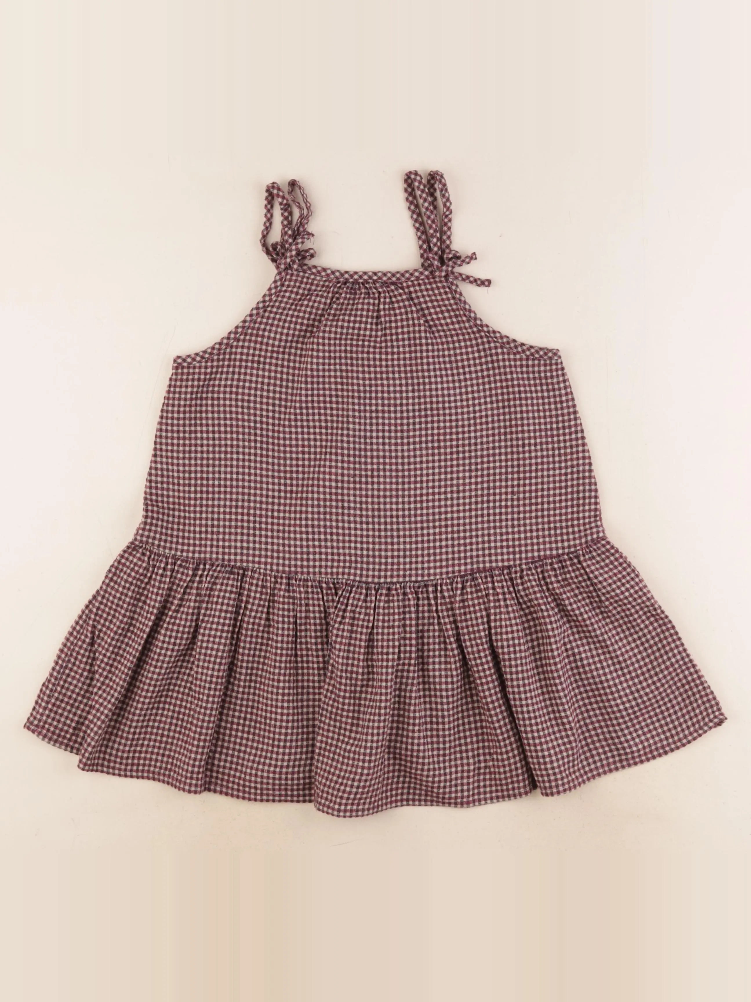 Zara - robe rouge, marron - 6 ans