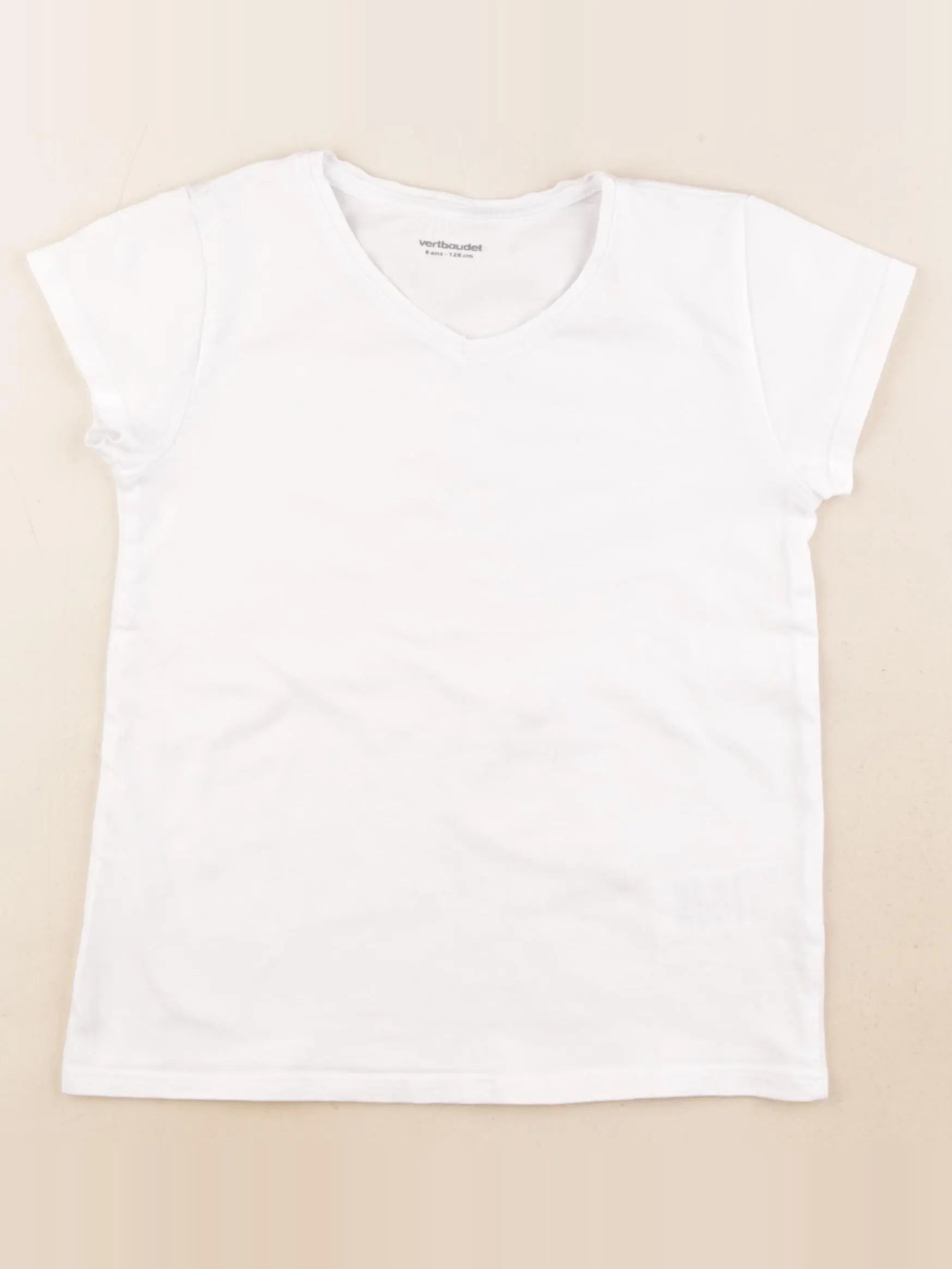 Vertbaudet - tee-shirt blanc - 8 ans