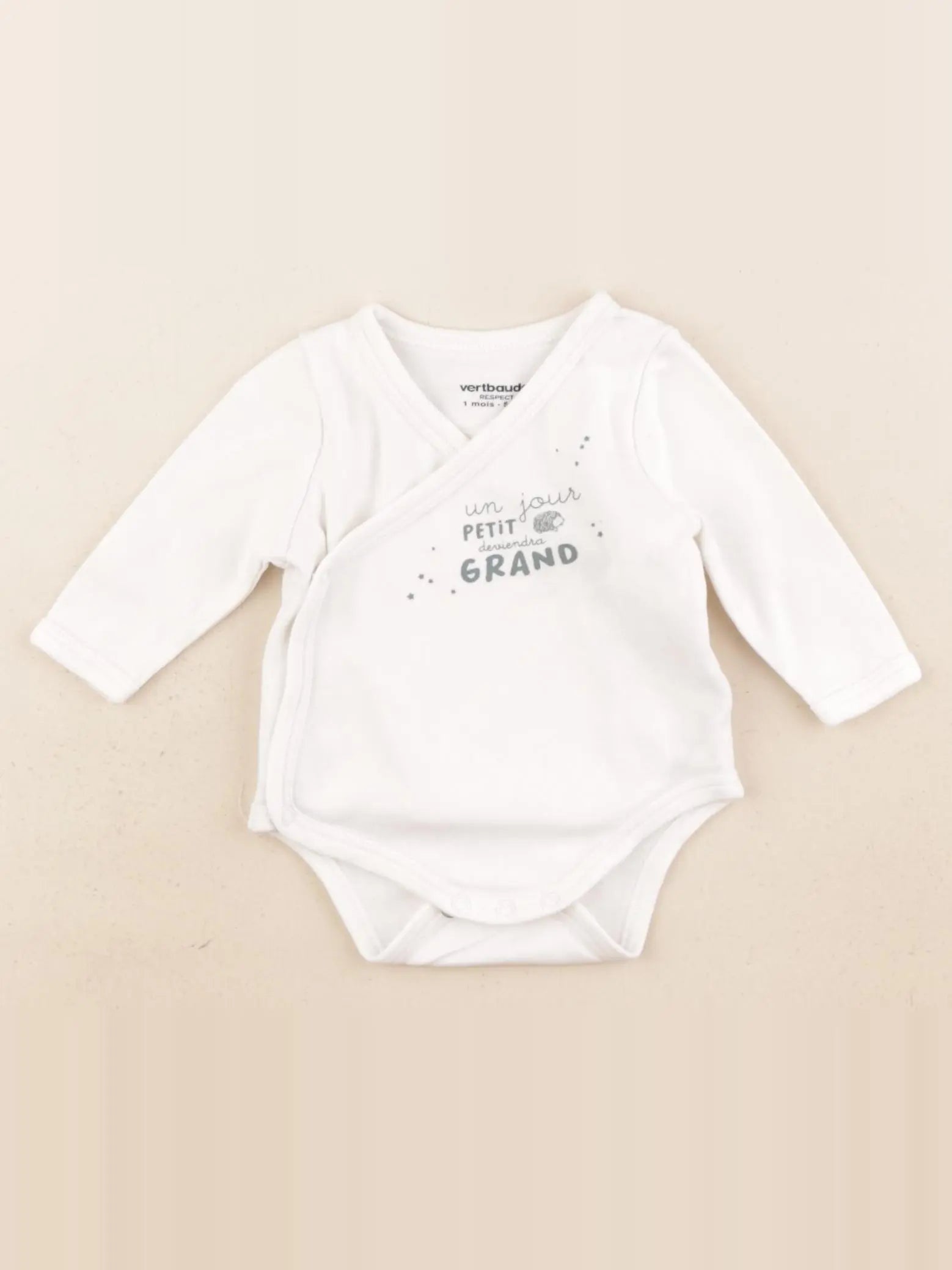 Vertbaudet - body blanc - 1 mois
