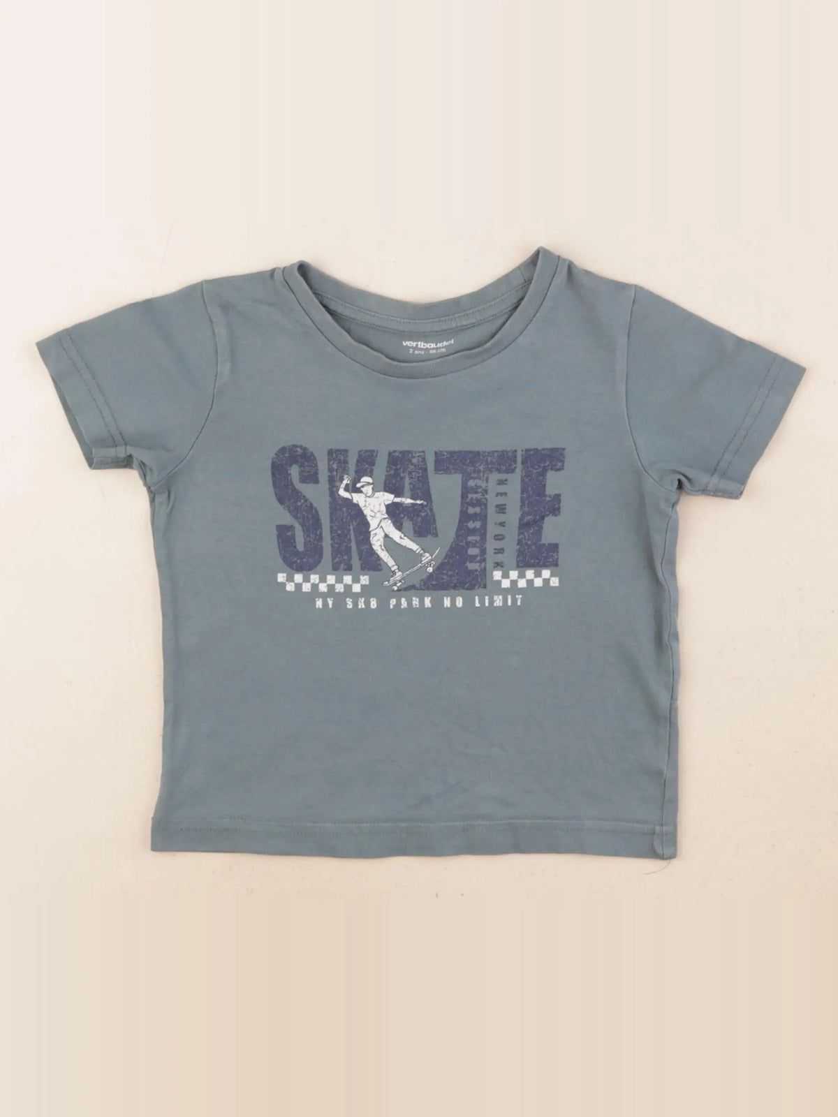Vertbaudet - tee-shirt vert - 2 ans