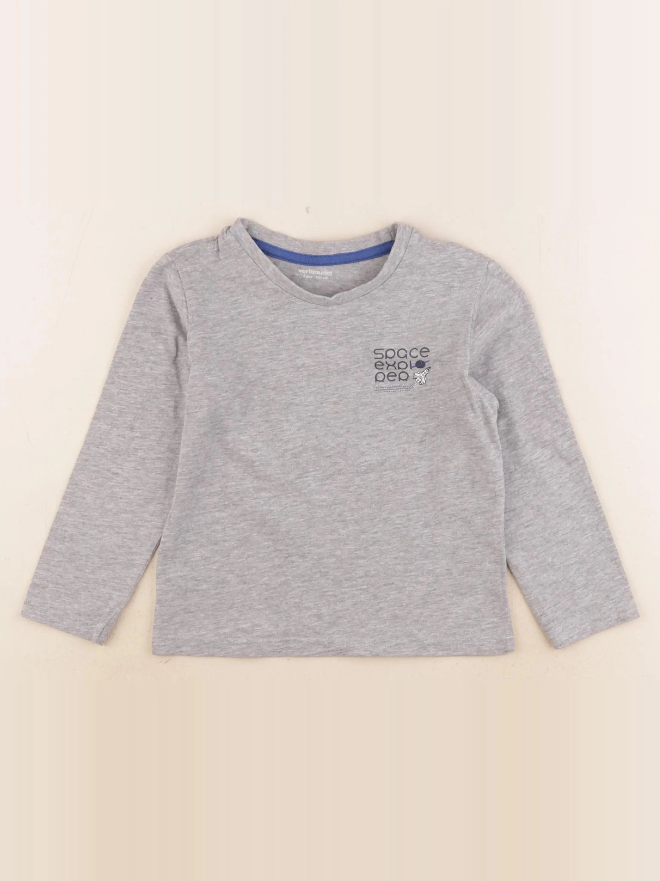 Vertbaudet - tee-shirt gris - 4 ans