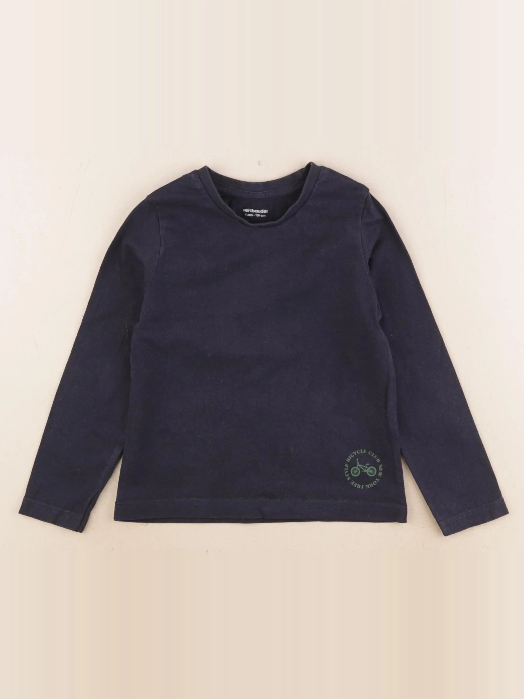 Vertbaudet - tee-shirt bleu - 4 ans
